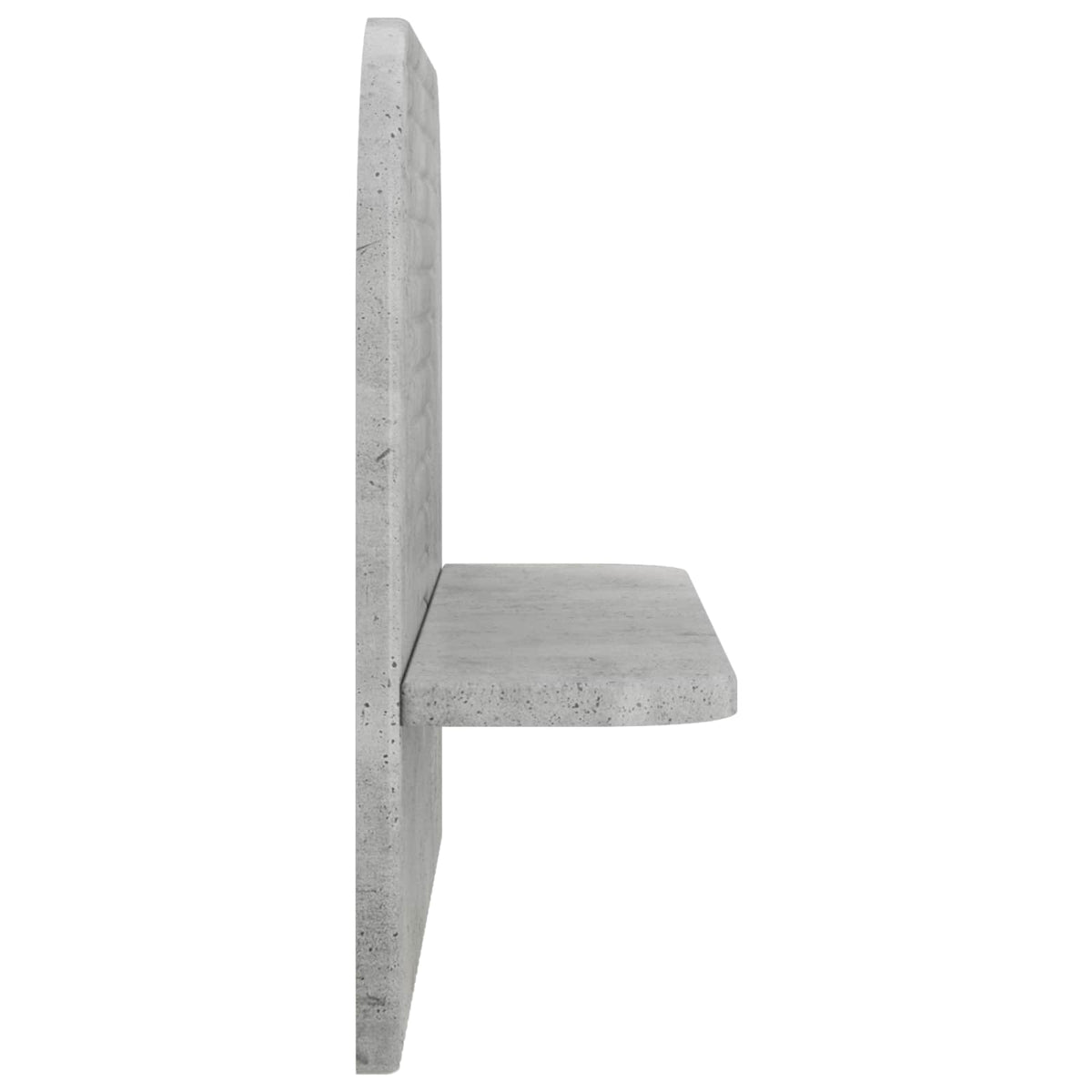 Sieninė lentyna 2 vnt. Betono pilka 60 x 13.5 x 37.5 cm