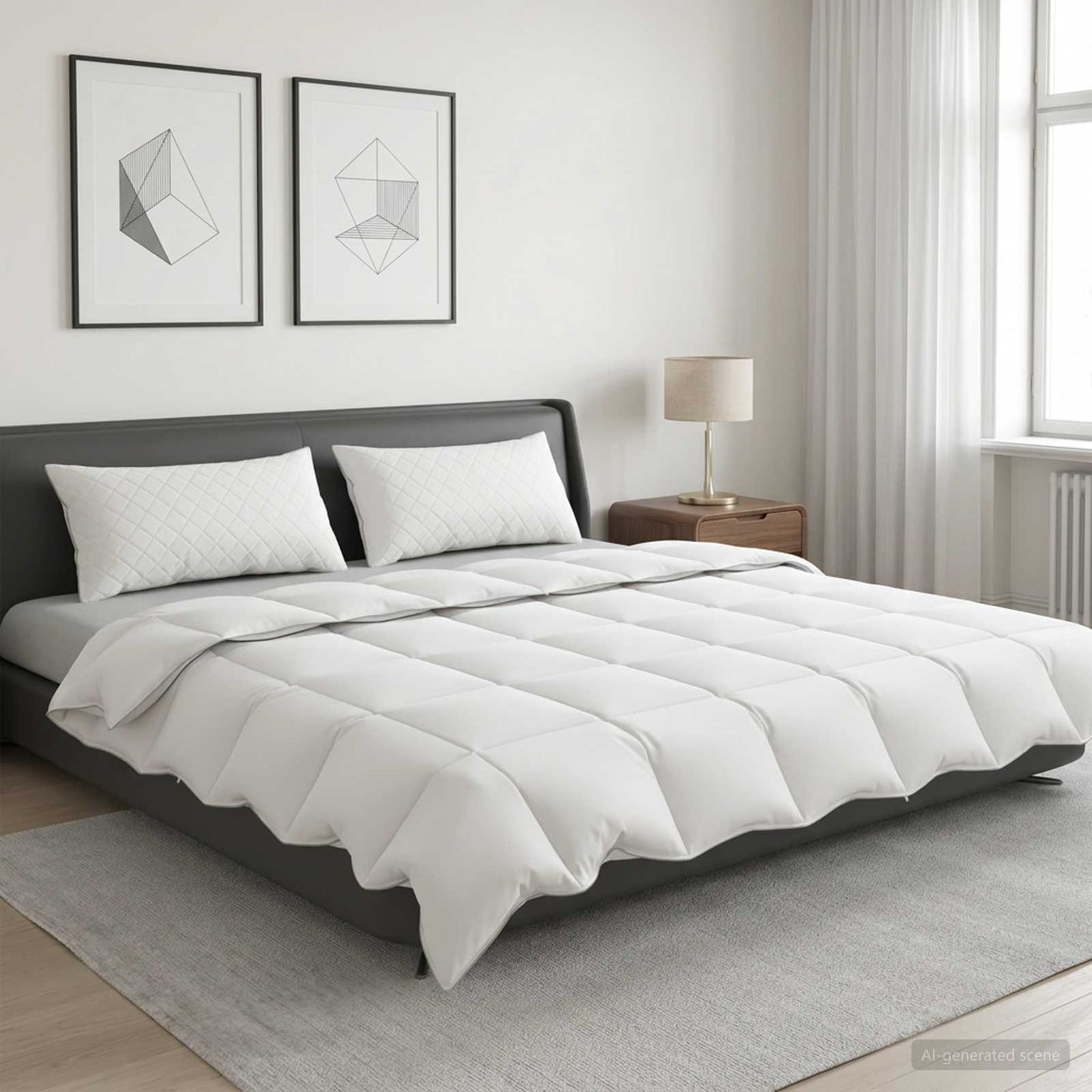 90% žąsies pūkų antklodės komplektas FULDA 3 pcs 220 x 260 cm