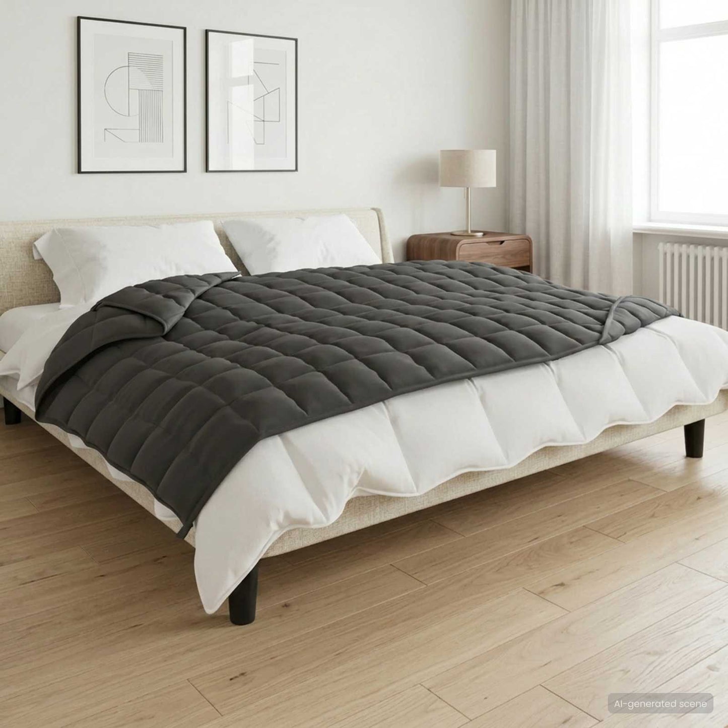 Svorio antklodė Antracito 122 x 183 cm 9 kg 100% Medvilnė 205T