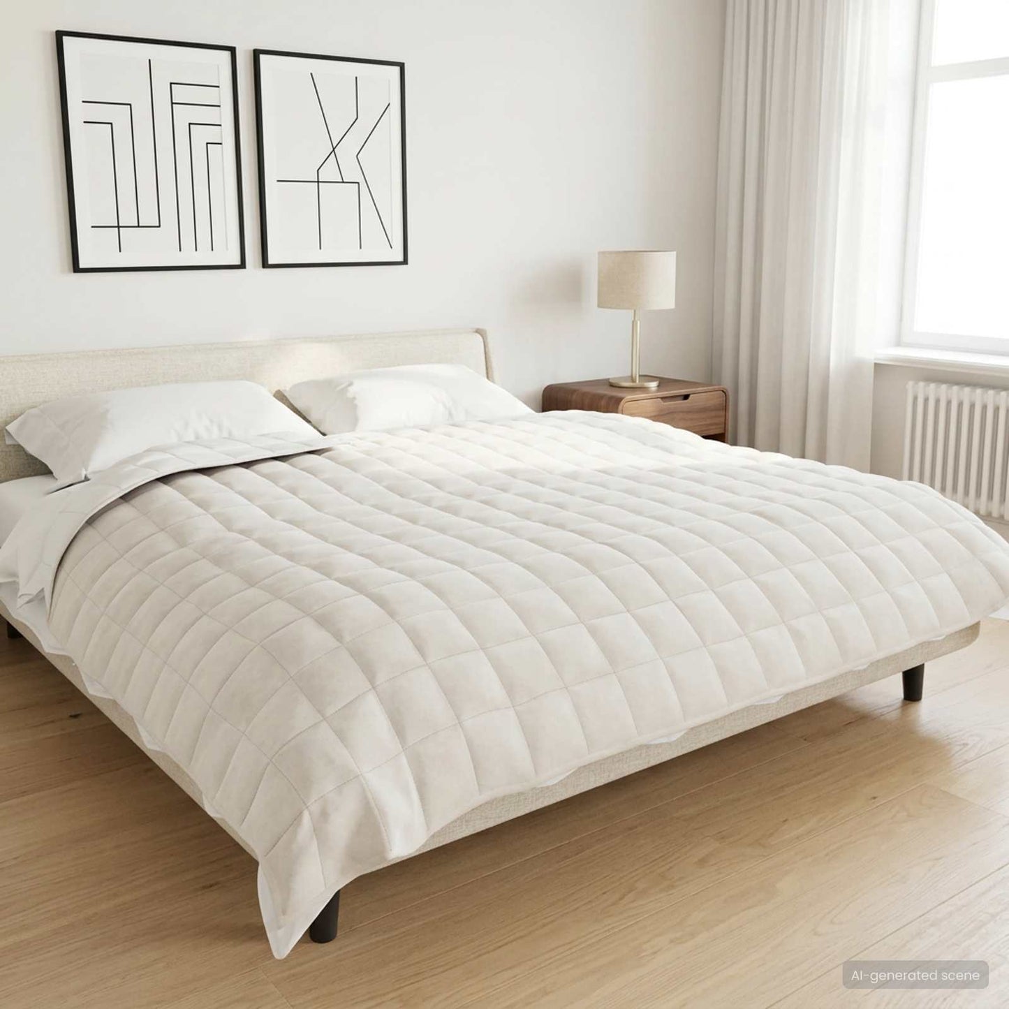 Svorio antklodė Balta 230 x 220 cm 11 kg 100% Medvilnė 205T