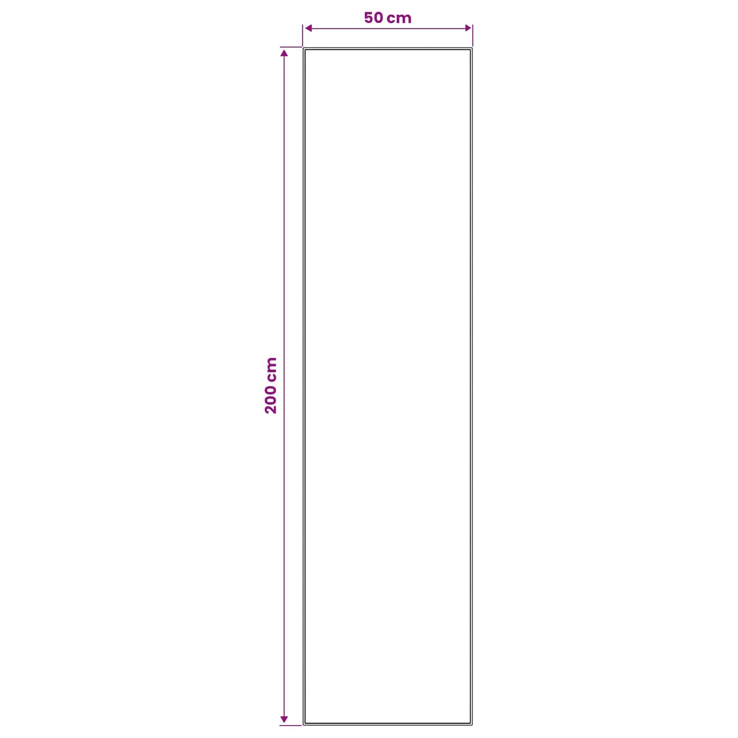 Kilimėlis LESAKA spalvingas 50 x 200 cm