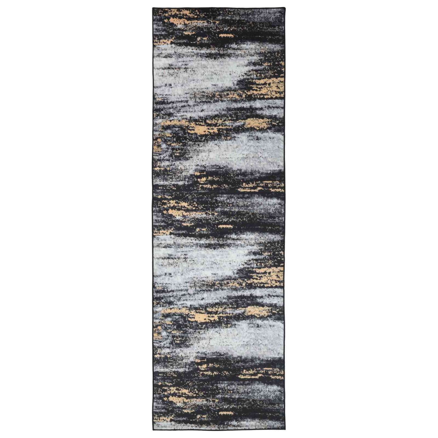 Kilimėlis LESAKA Juodas ir auksinis 100 x 300 cm