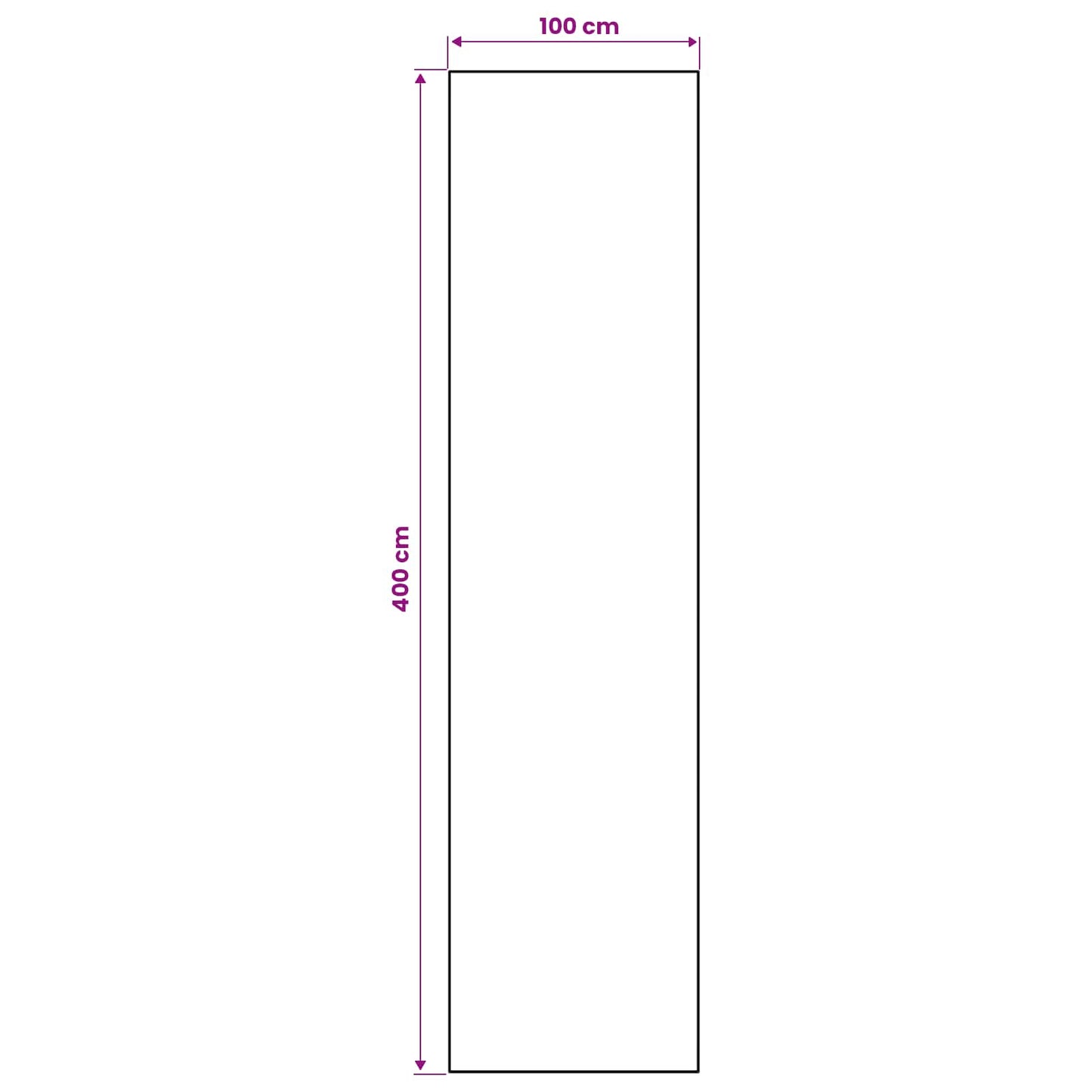 Kilimėlis LESAKA spalvingas 100 x 400 cm