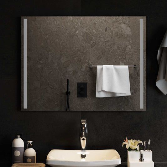 LED vonios veidrodis Skaidrus 80 x 60 cm grūdintas stiklas