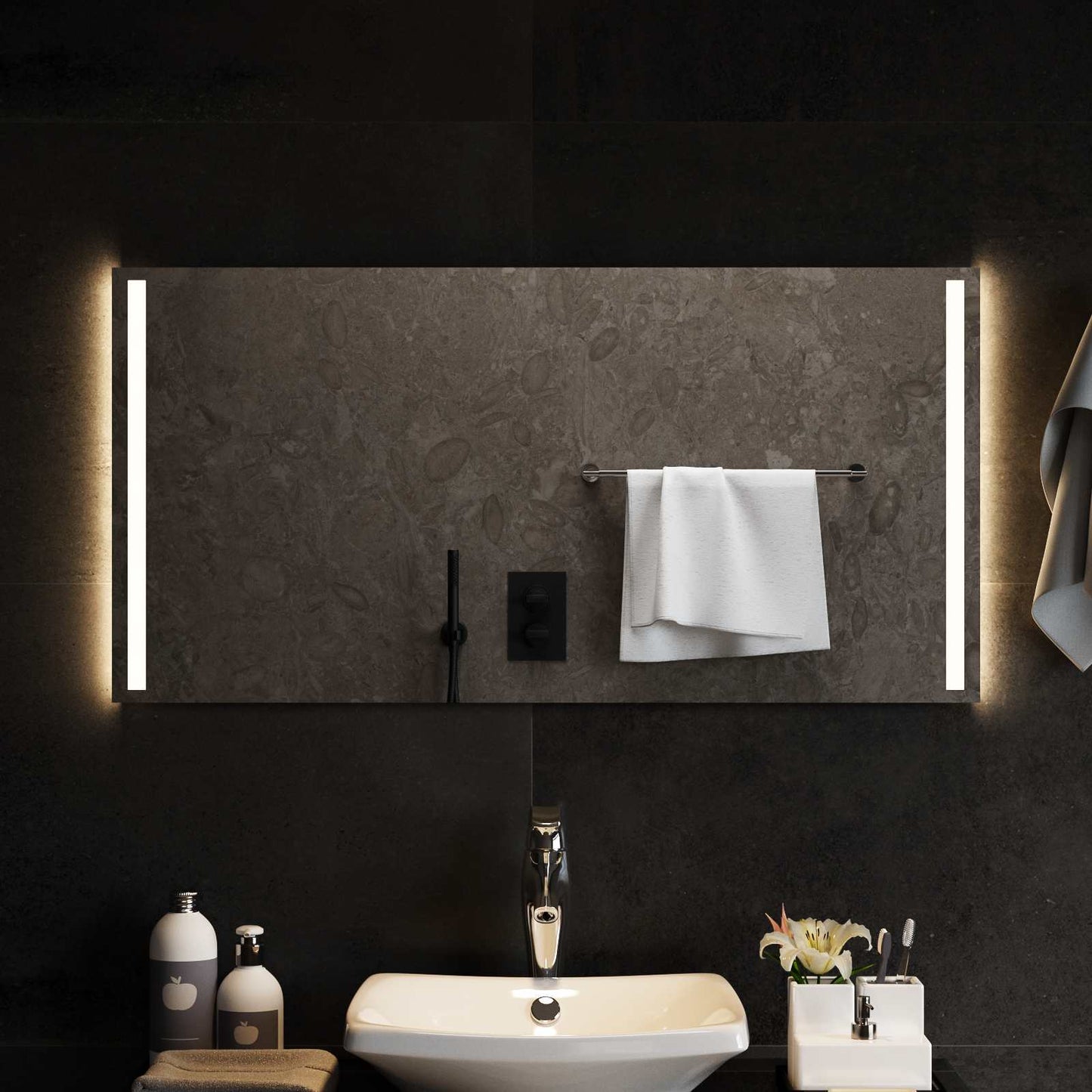 LED vonios veidrodis Skaidrus 100 x 50 cm grūdintas stiklas