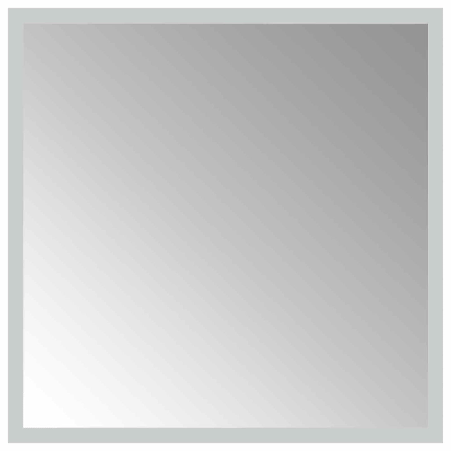 LED vonios veidrodis Skaidrus 40 x 40 cm grūdintas stiklas