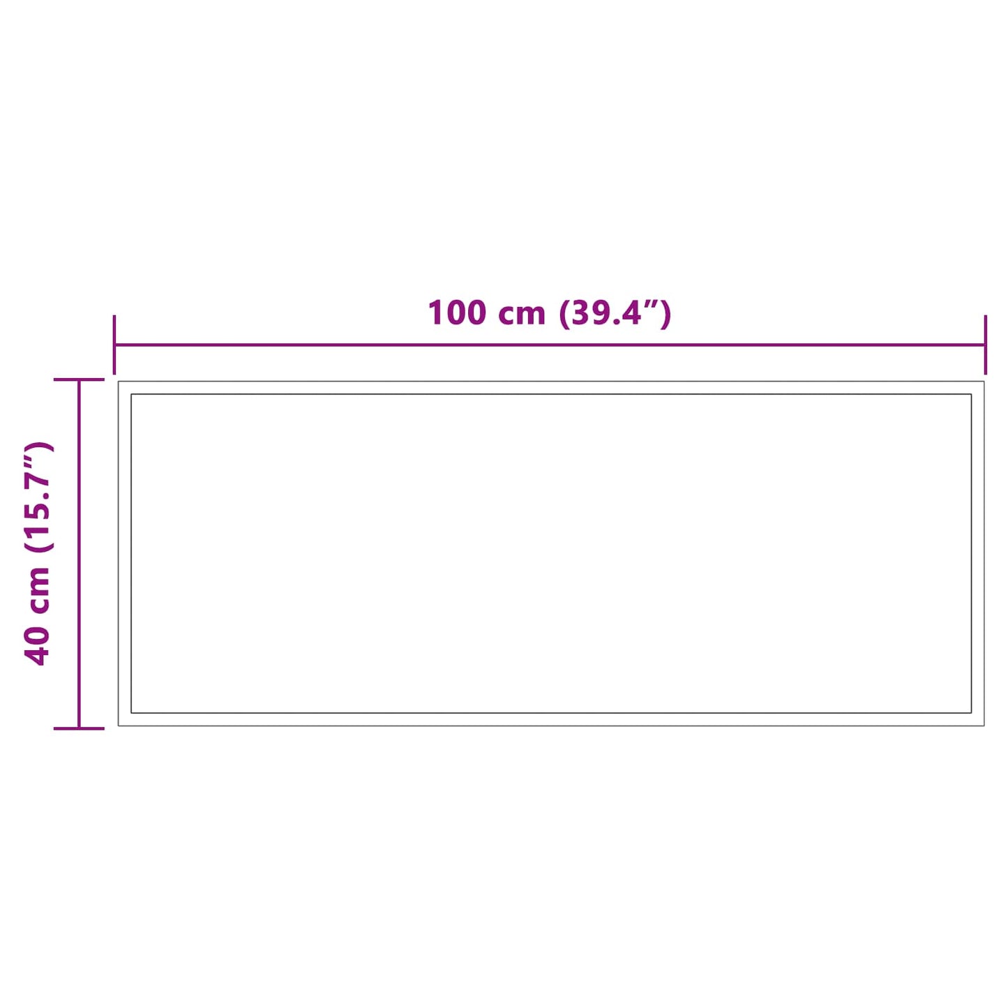 LED vonios veidrodis Skaidrus 100 x 40 cm grūdintas stiklas