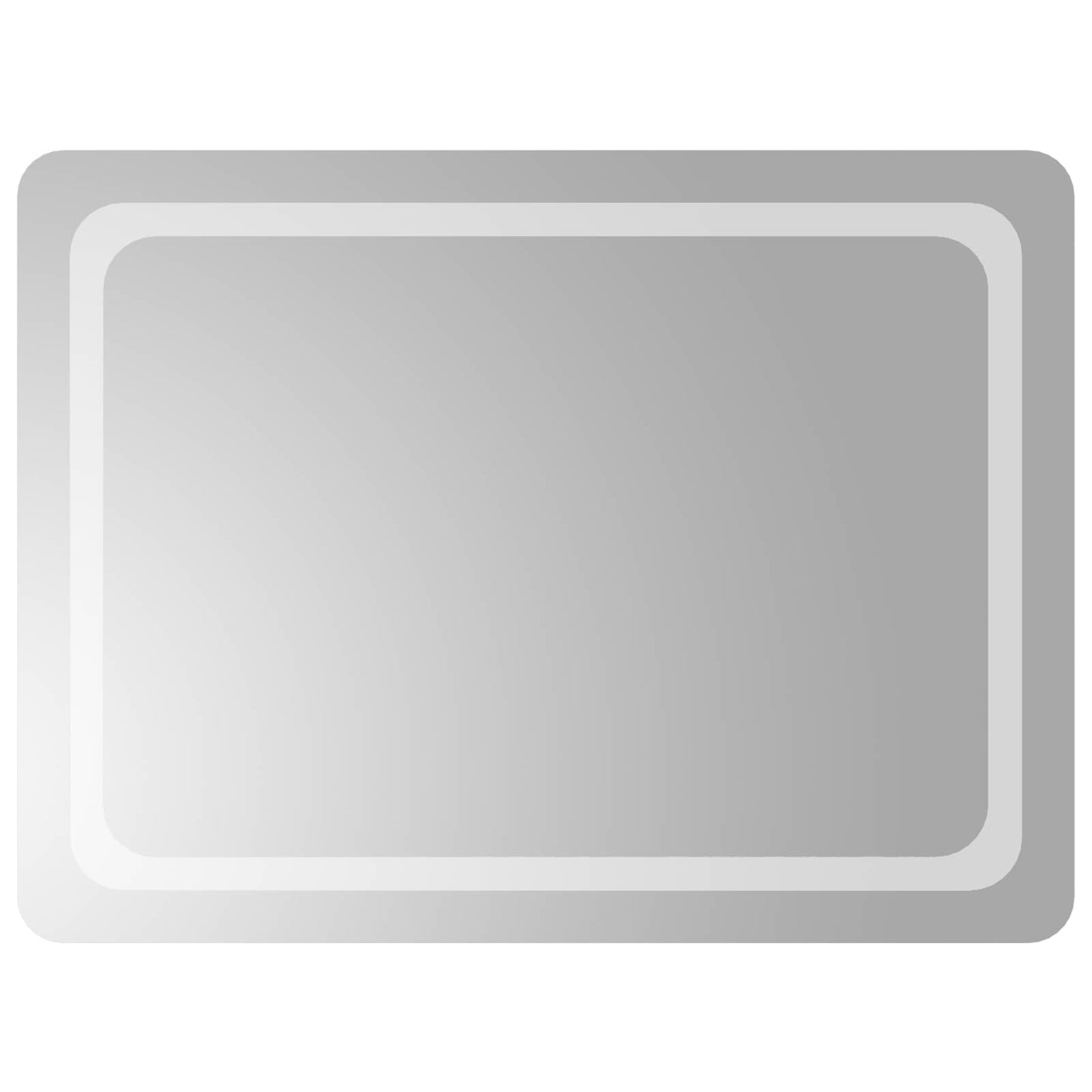 LED vonios veidrodis Skaidrus 80 x 60 cm grūdintas stiklas