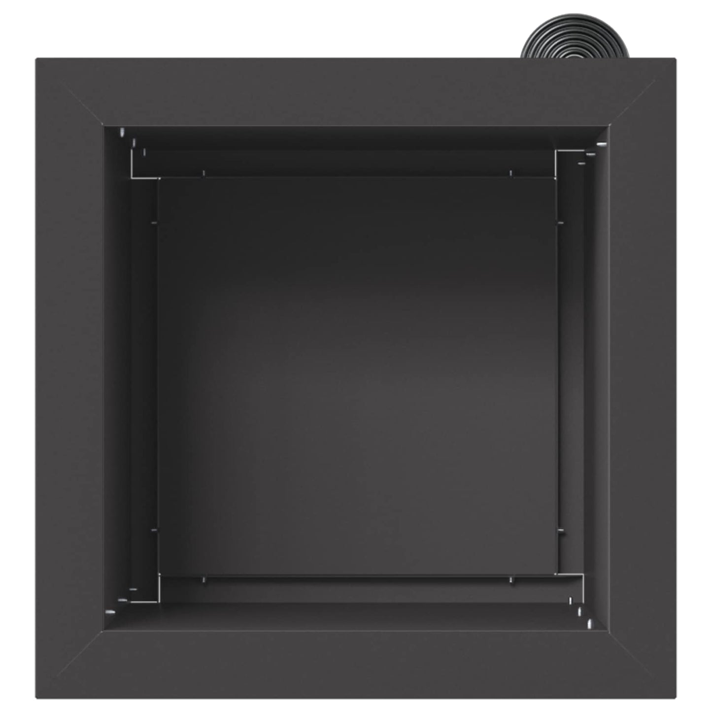 Sodo vazonas su LED Juoda 30 x 30 x 30 cm Plienas