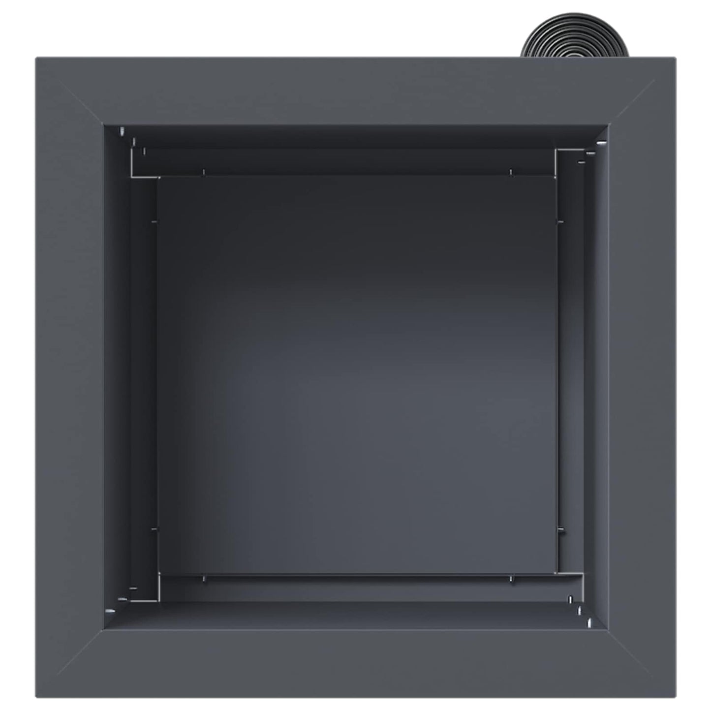 Sodo vazonas su LED Antracitas 30 x 30 x 30 cm Plienas