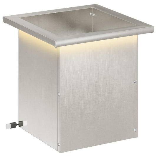Sodo vazonas su LED Sidabrinė 30 x 30 x 30 cm