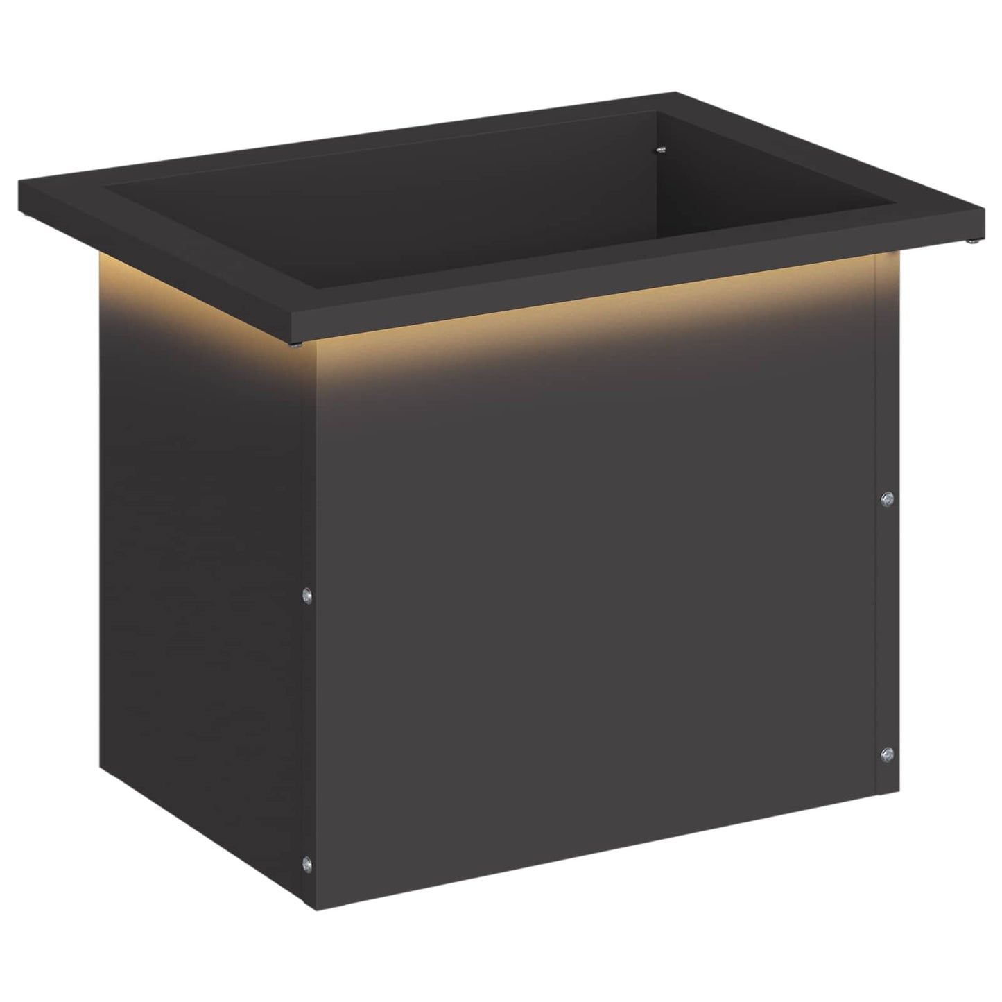 Sodo vazonas su LED Juoda 30 x 40 x 30 cm Plienas