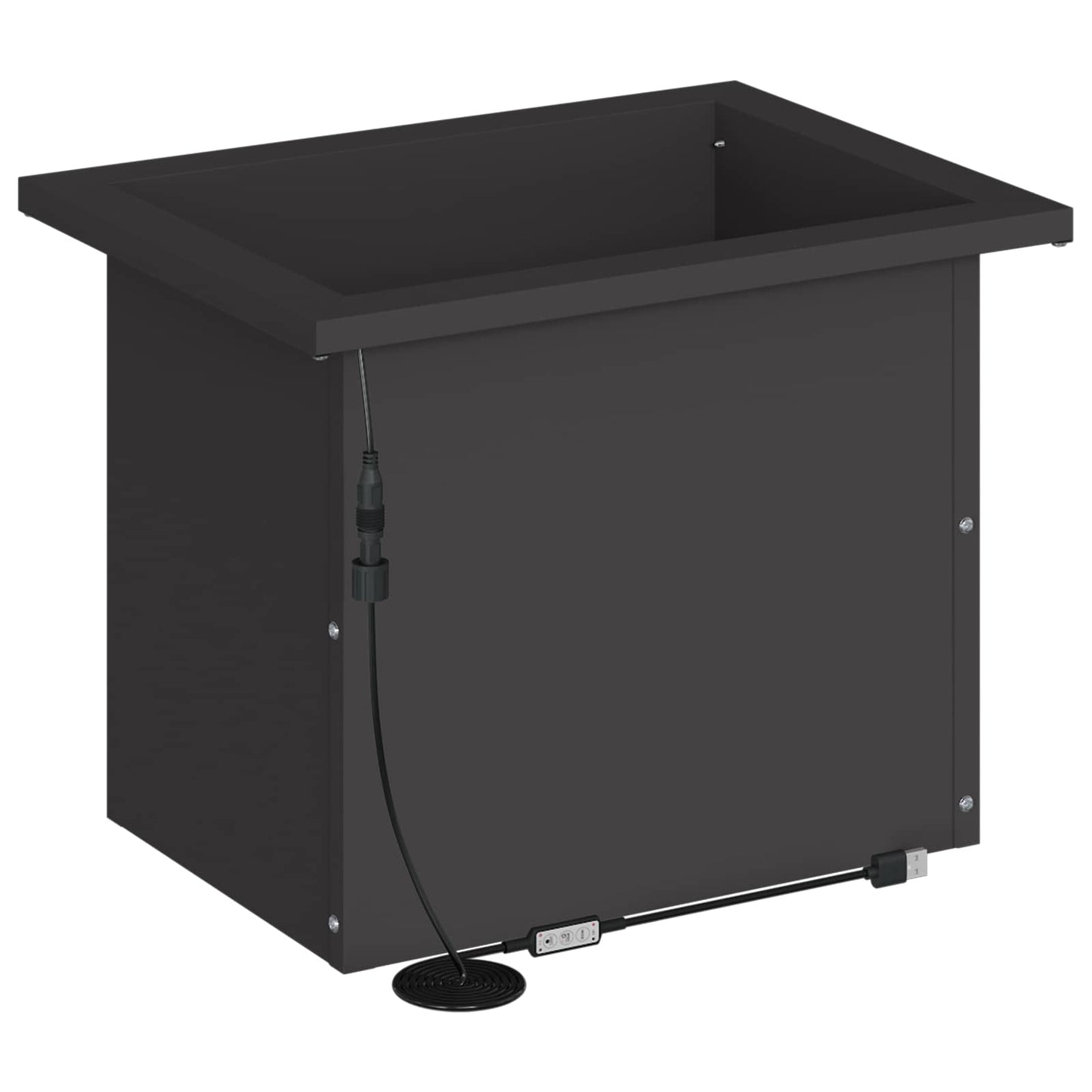 Sodo vazonas su LED Juoda 30 x 40 x 30 cm Plienas