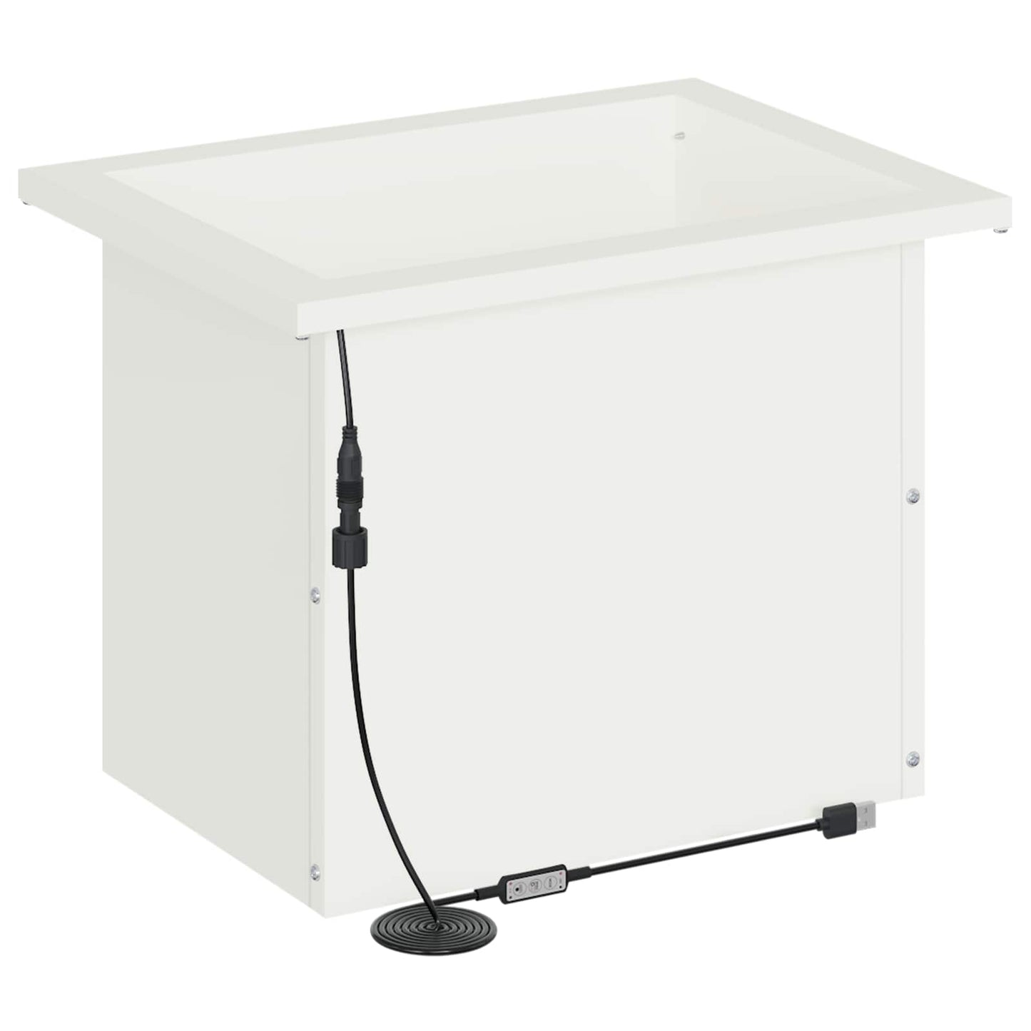 Sodo vazonas su LED Balta 30 x 40 x 30 cm Plienas