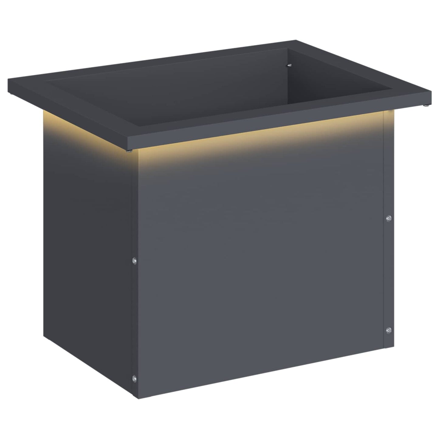 Sodo vazonas su LED Antracitas 30 x 40 x 30 cm Plienas