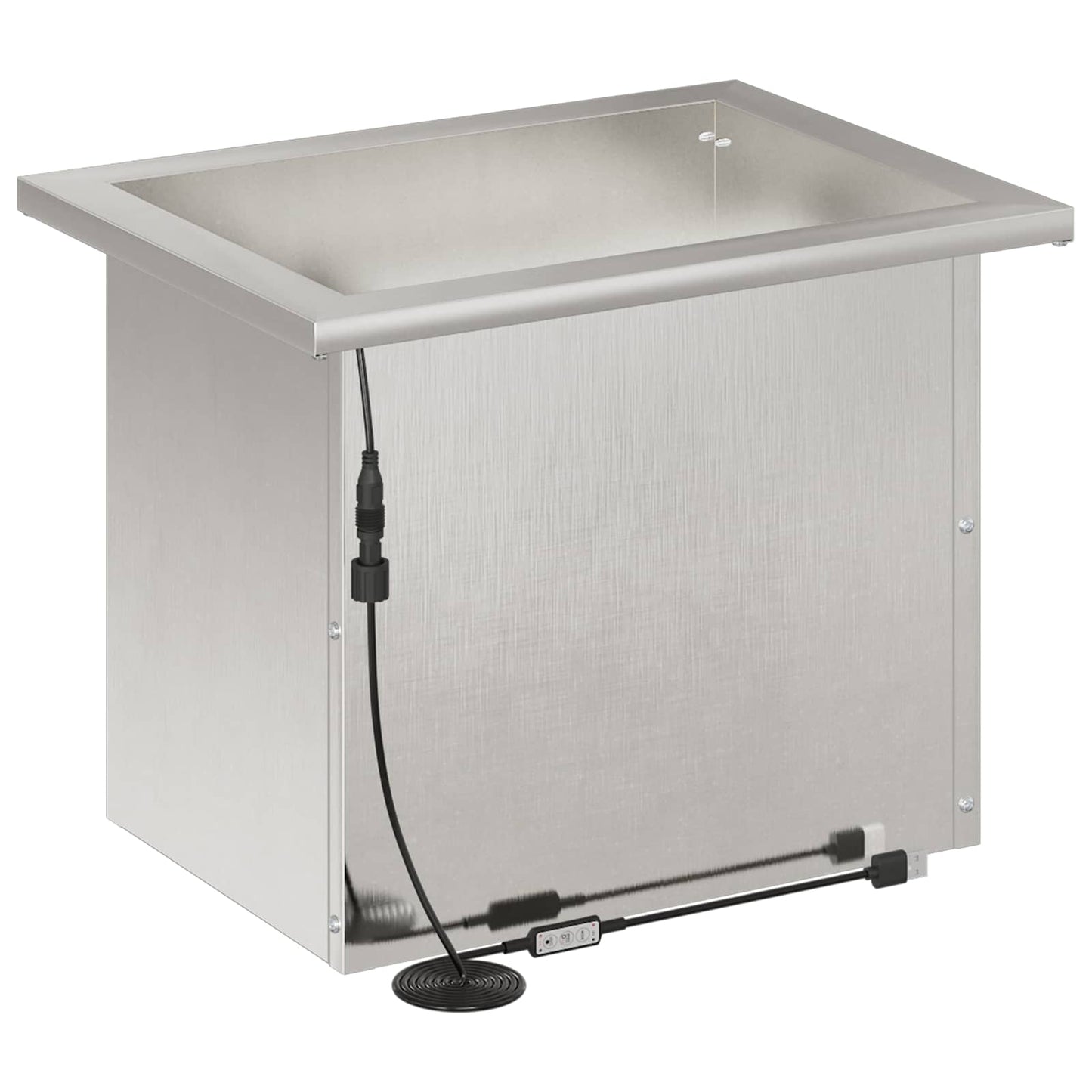 Sodo vazonas su LED Sidabrinė 30 x 40 x 30 cm