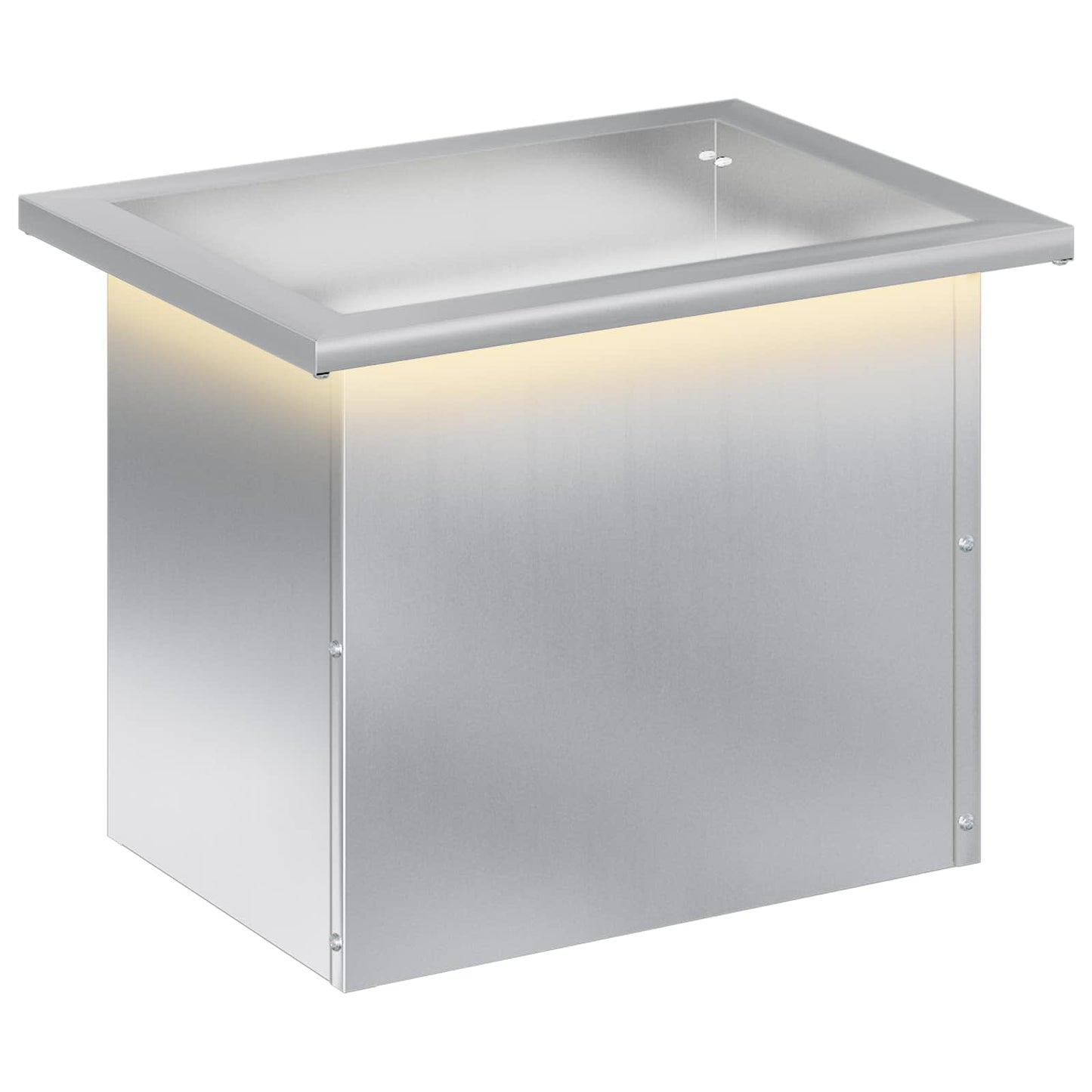 Sodo vazonas su LED Sidabrinė 30 x 40 x 30 cm