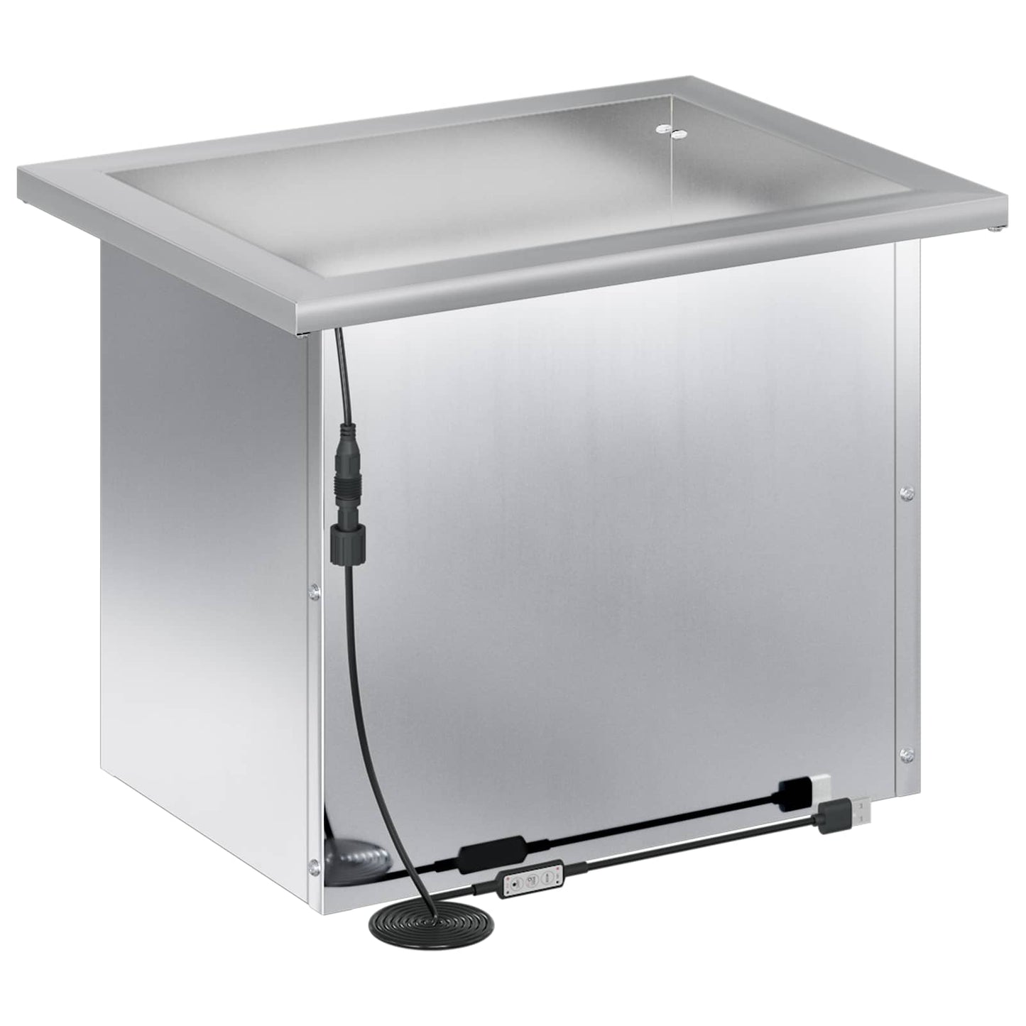 Sodo vazonas su LED Sidabrinė 30 x 40 x 30 cm