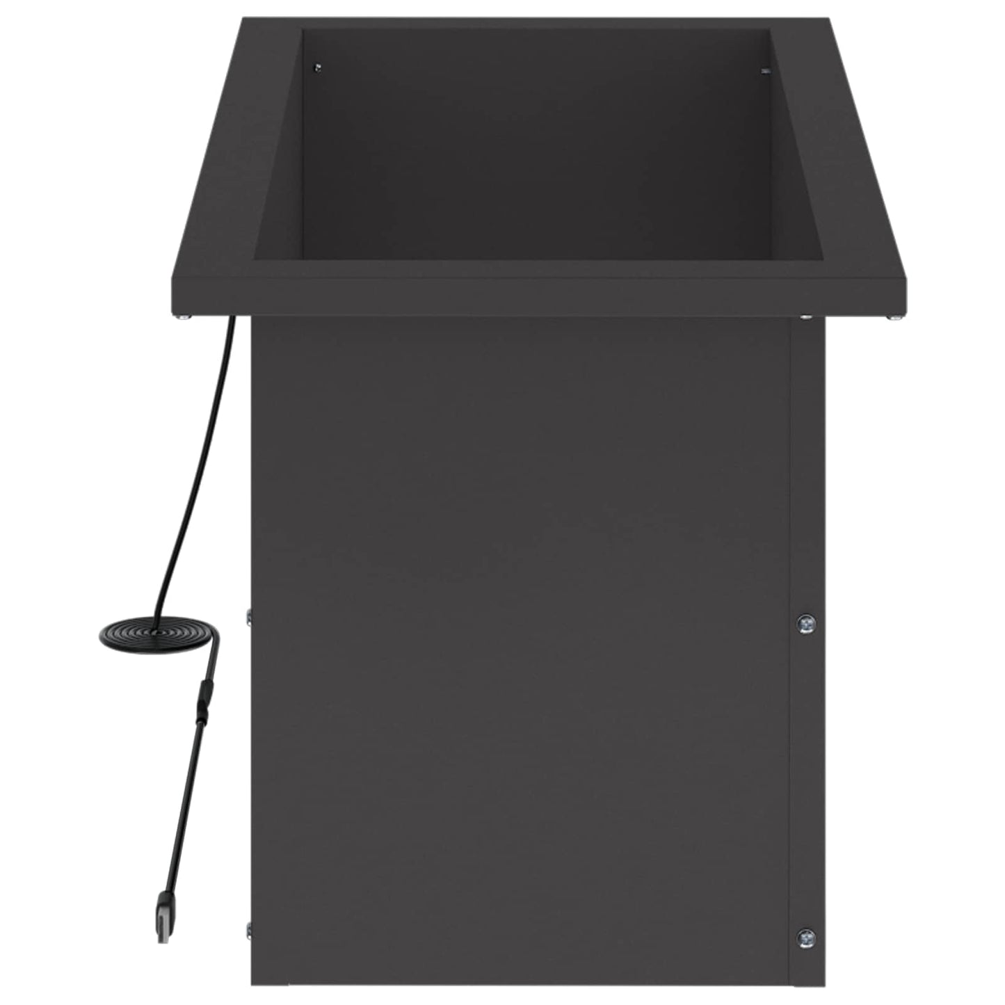 Sodo vazonas su LED Juoda 30 x 60 x 30 cm Plienas