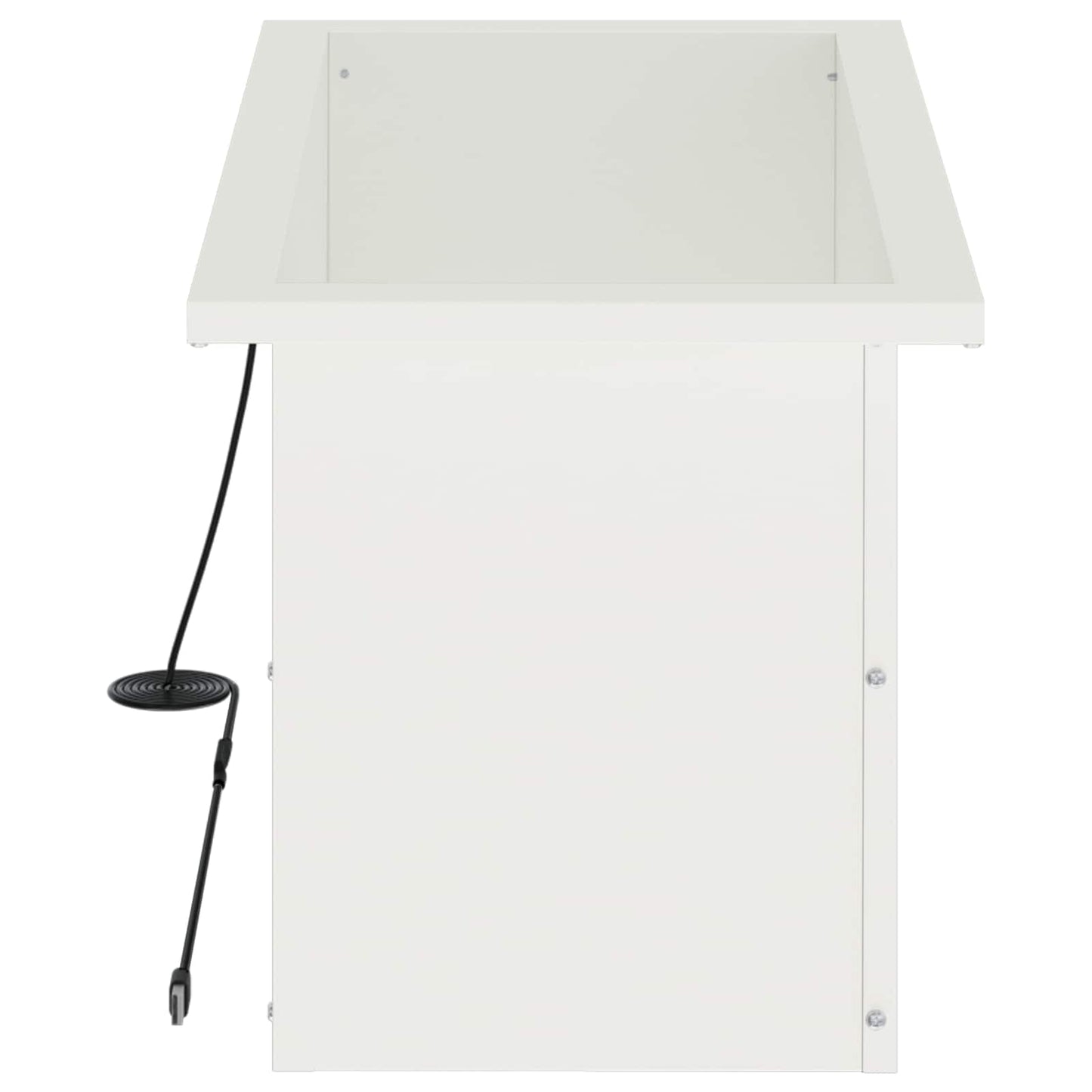 Sodo vazonas su LED Balta 30 x 60 x 30 cm Plienas