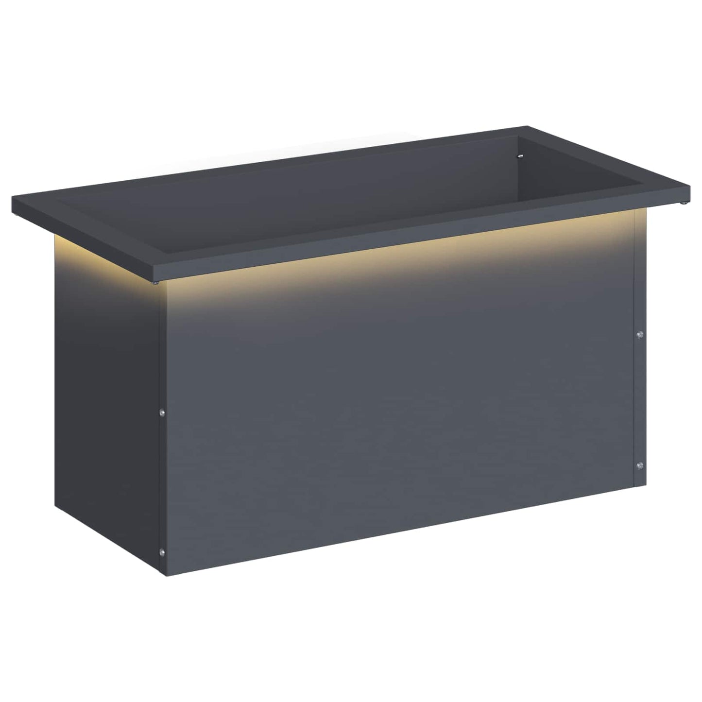 Sodo vazonas su LED Antracitas 30 x 60 x 30 cm Plienas