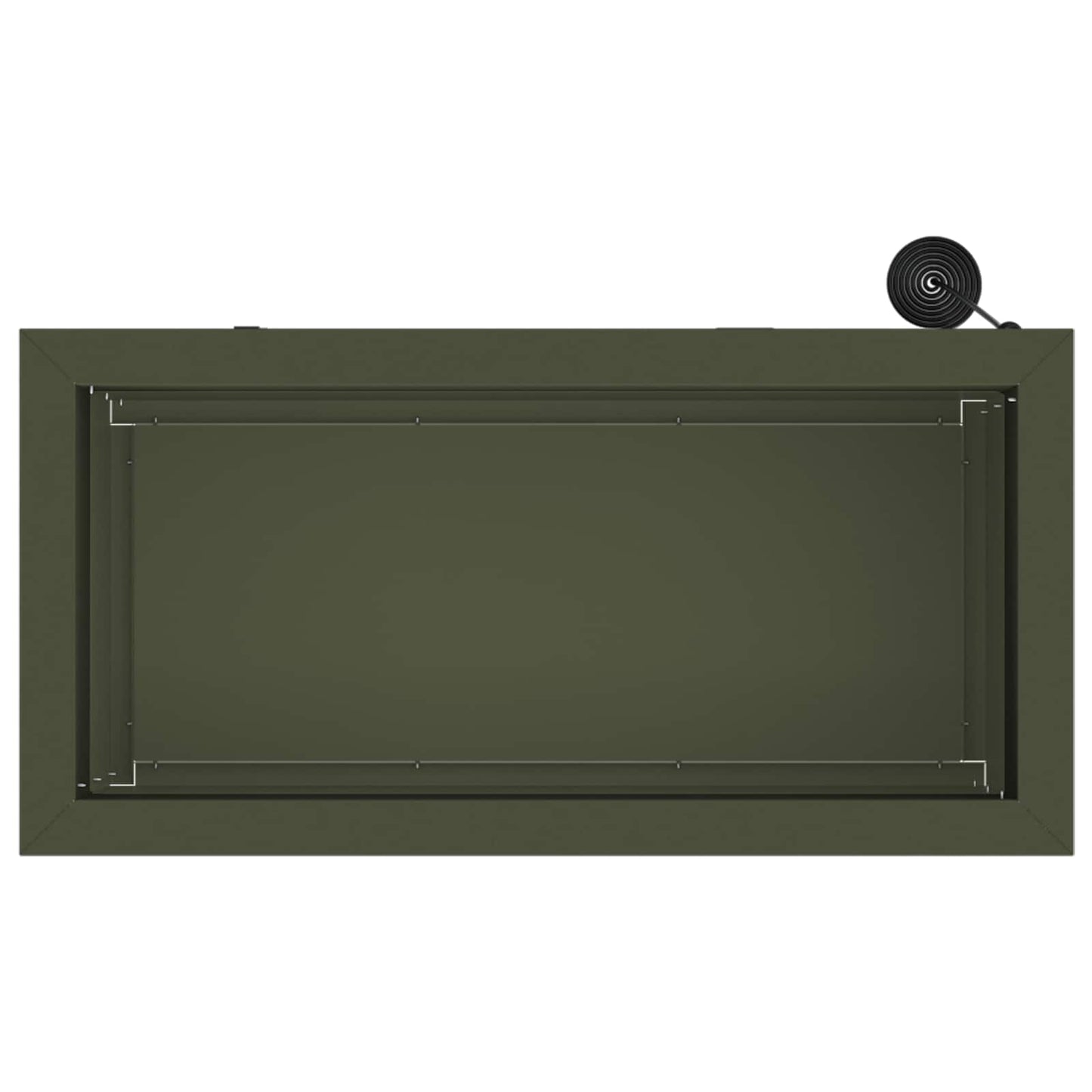 Sodo vazonas su LED Alyvuogių žalia 30 x 60 x 30 cm Plienas