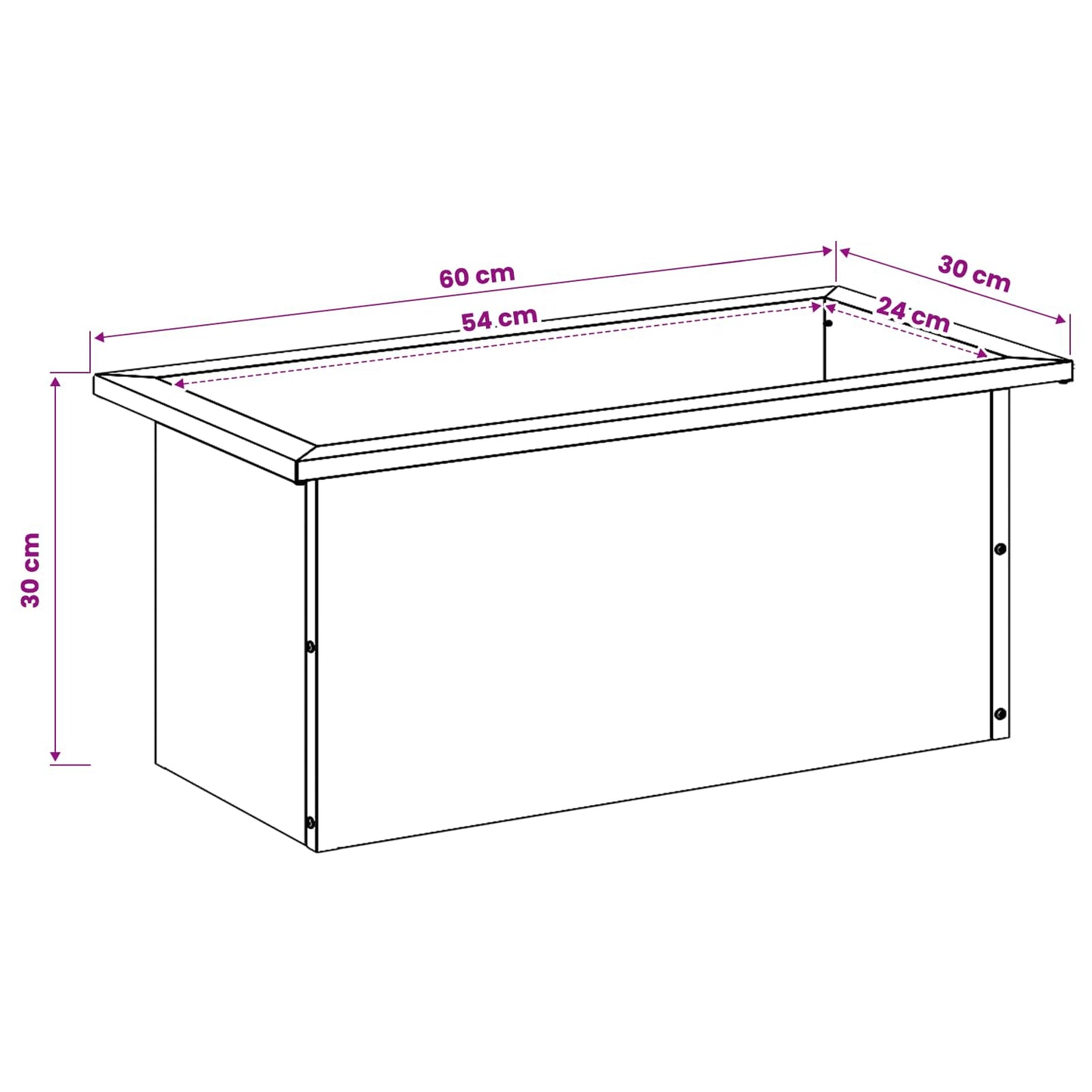 Sodo vazonas su LED 2 vnt. Alyvuogių žalia 30 x 60 x 30 cm