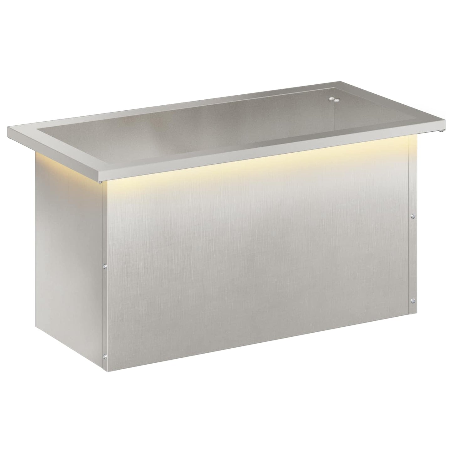 Sodo vazonas su LED Sidabrinė 30 x 60 x 30 cm