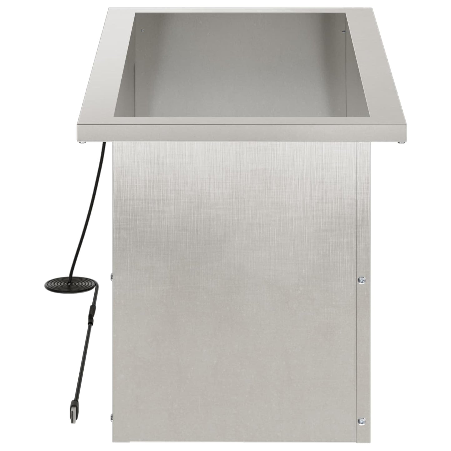 Sodo vazonas su LED Sidabrinė 30 x 60 x 30 cm