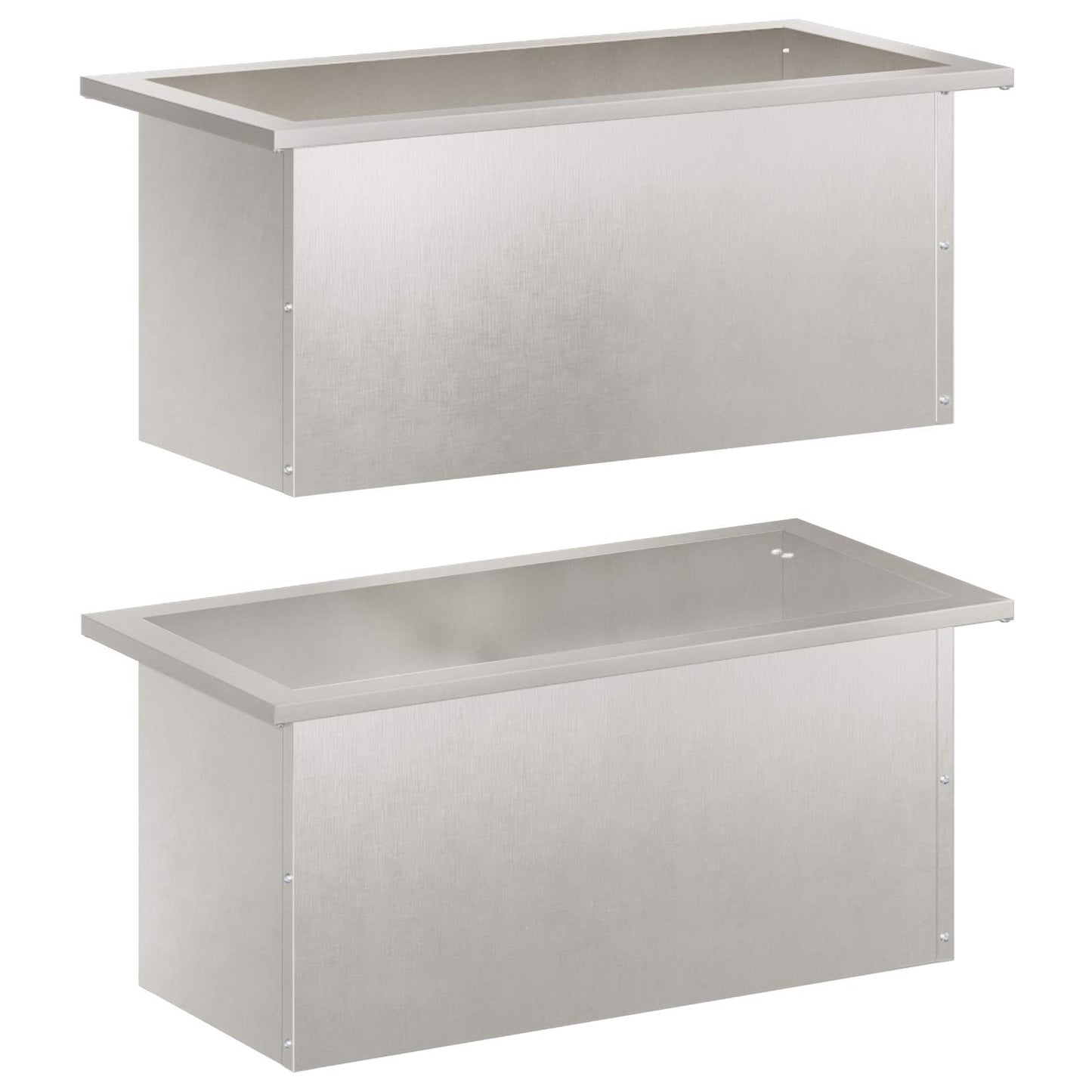 Sodo vazonas su LED 2 vnt. Sidabrinė 30 x 60 x 30 cm