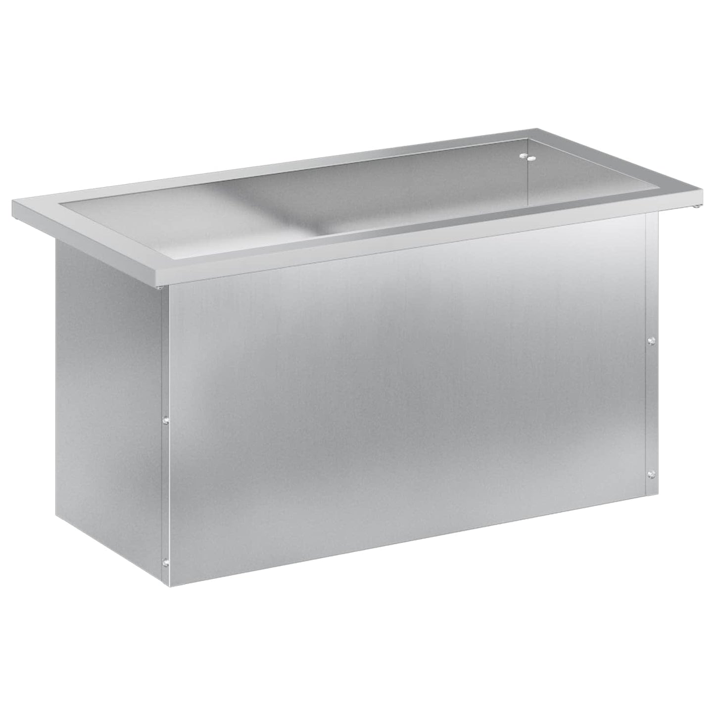 Sodo vazonas su LED Sidabrinė 30 x 60 x 30 cm