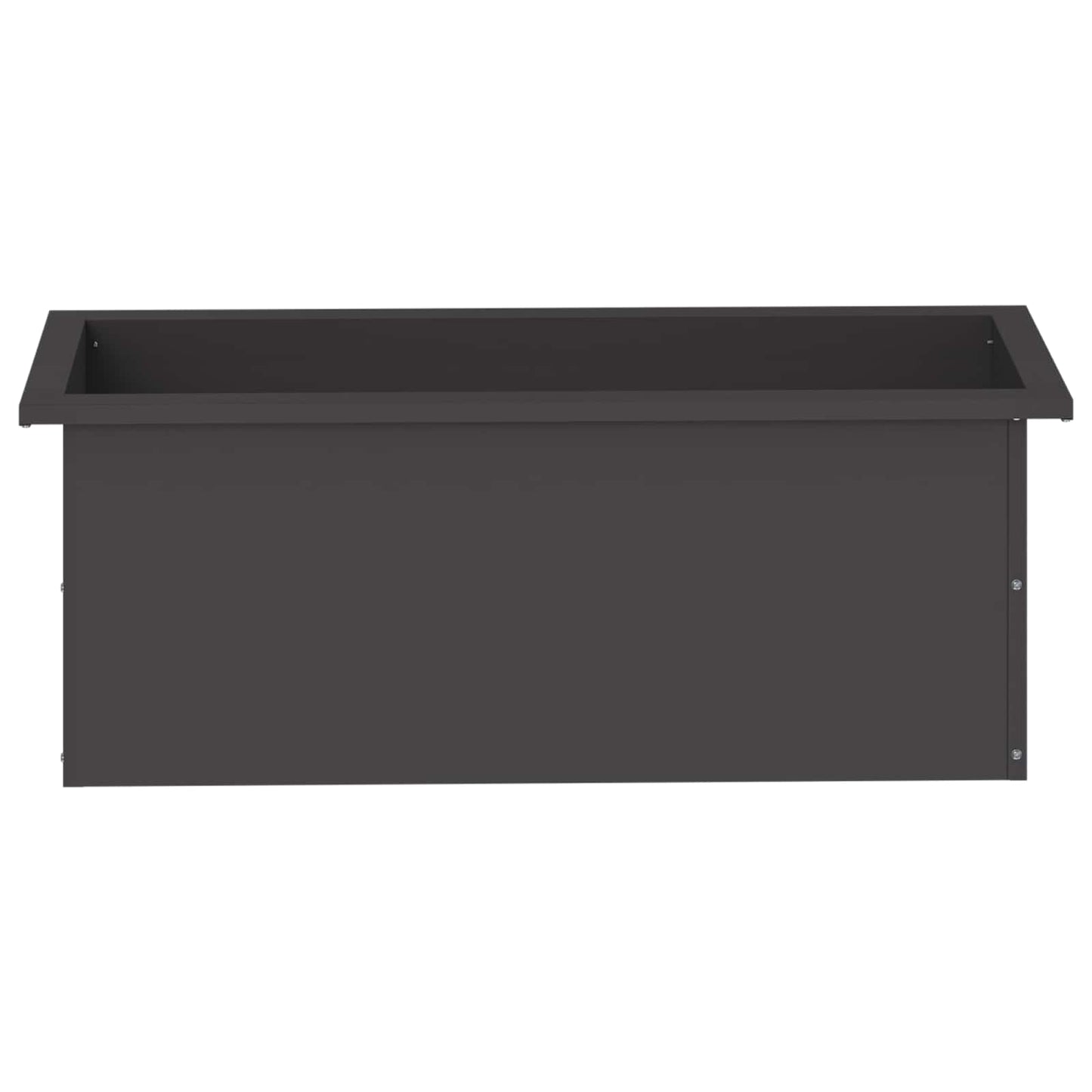Sodo vazonas su LED Juoda 30 x 80 x 30 cm Plienas