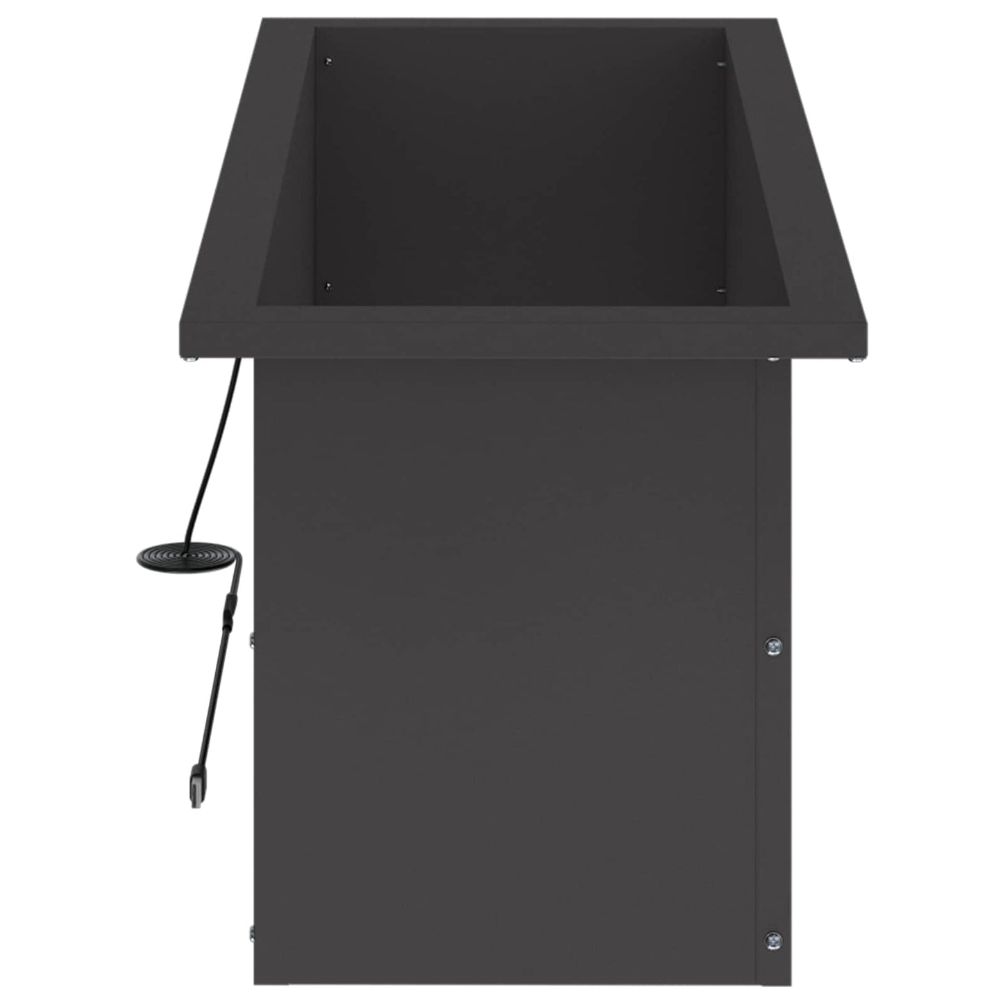 Sodo vazonas su LED Juoda 30 x 80 x 30 cm Plienas