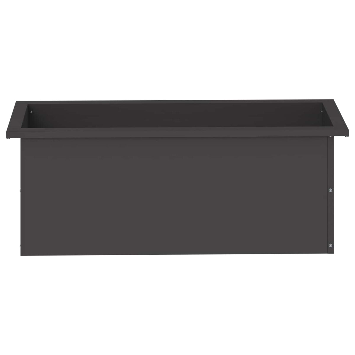 Sodo vazonas su LED 2 vnt. Juoda 30 x 80 x 30 cm Plienas