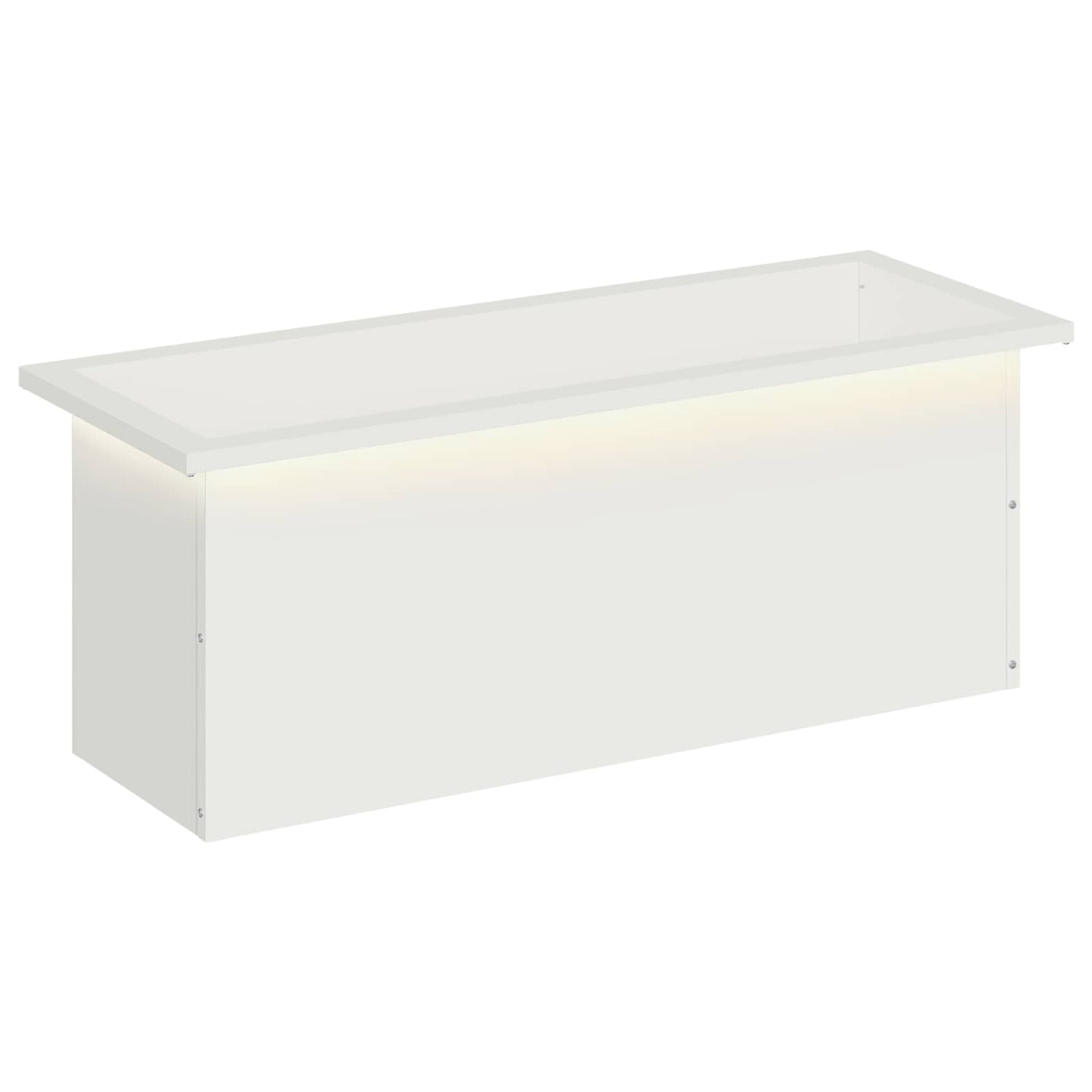 Sodo vazonas su LED Balta 30 x 80 x 30 cm Plienas