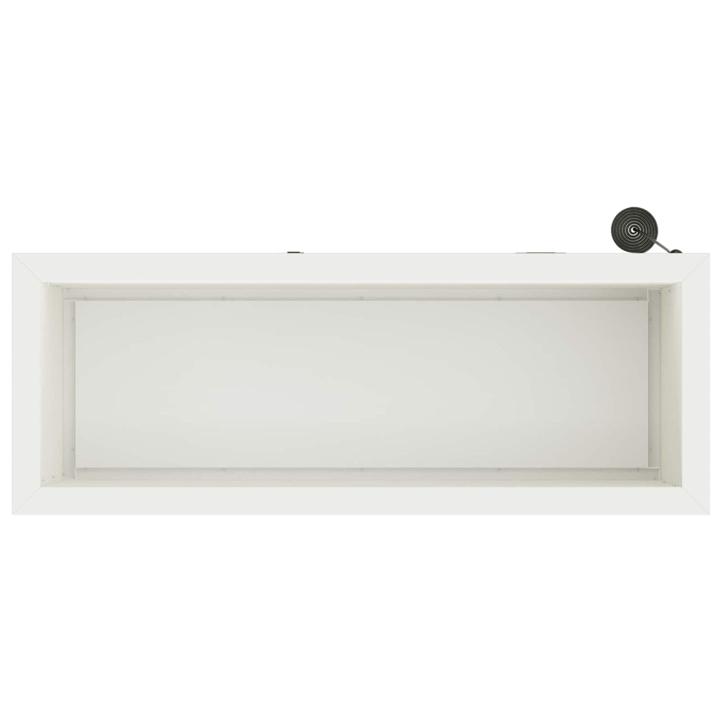 Sodo vazonas su LED Balta 30 x 80 x 30 cm Plienas