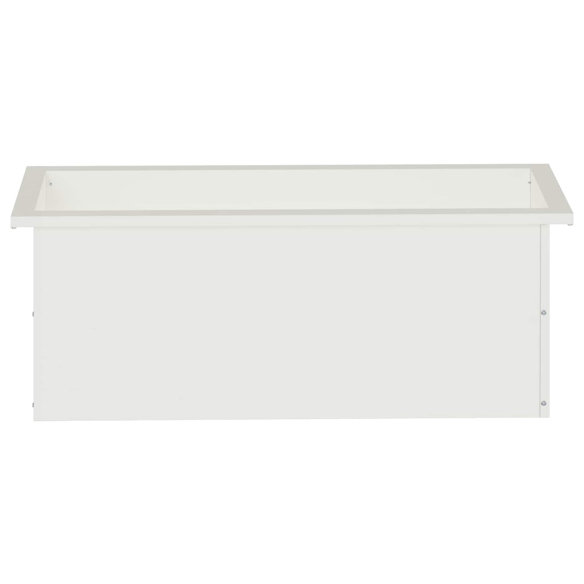 Sodo vazonas su LED 2 vnt. Balta 30 x 80 x 30 cm Plienas