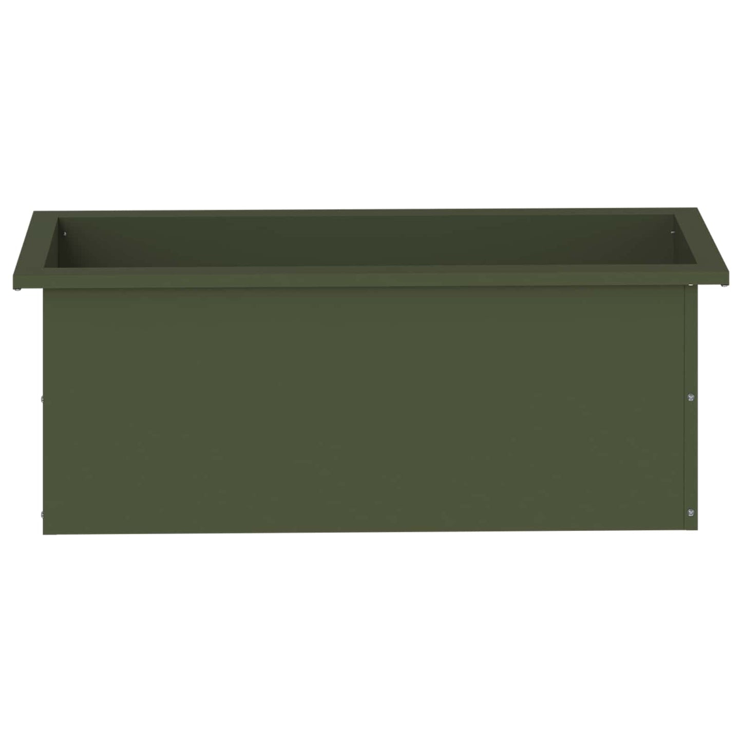 Sodo vazonas su LED Alyvuogių žalia 30 x 80 x 30 cm Plienas