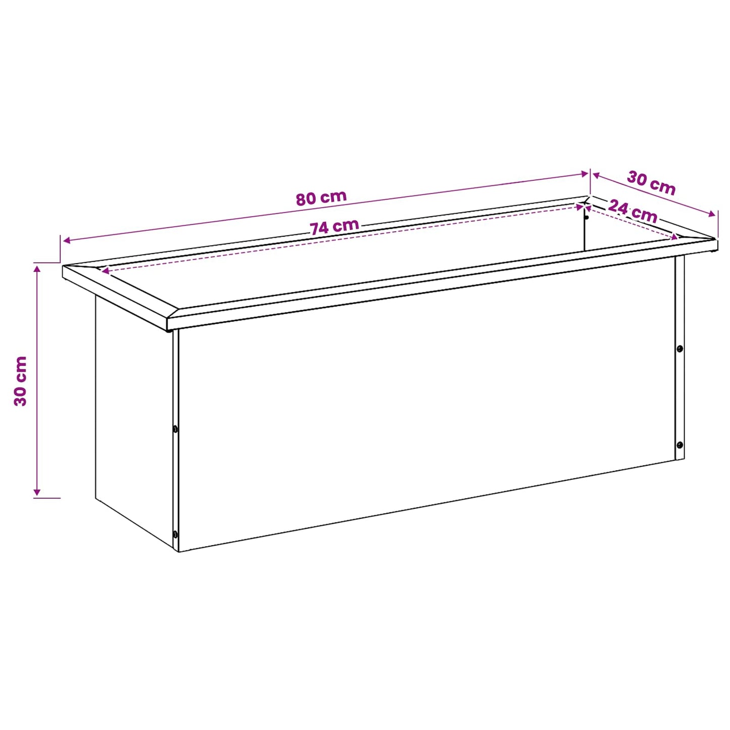 Sodo vazonas su LED Alyvuogių žalia 30 x 80 x 30 cm Plienas