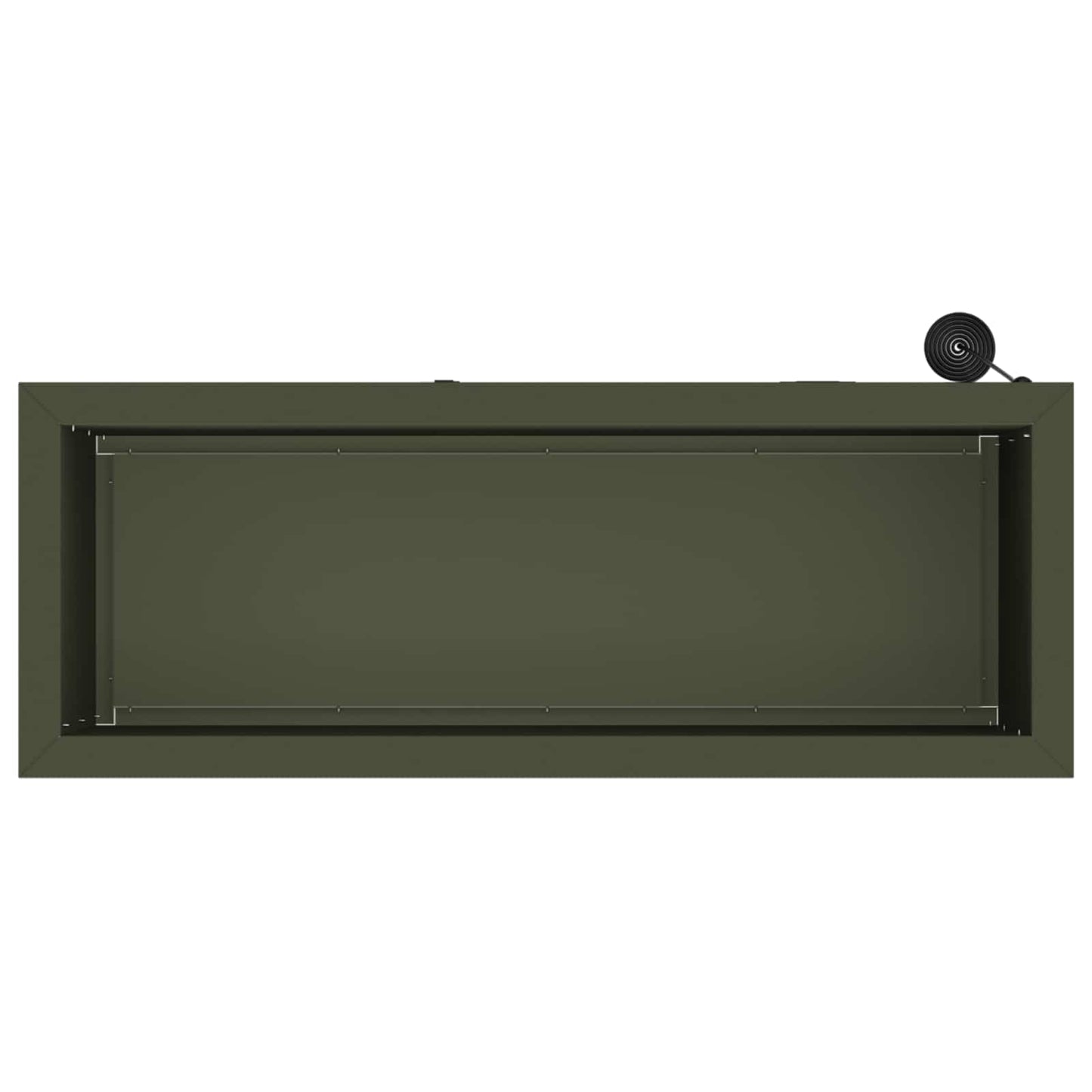 Sodo vazonas su LED Alyvuogių žalia 30 x 80 x 30 cm Plienas