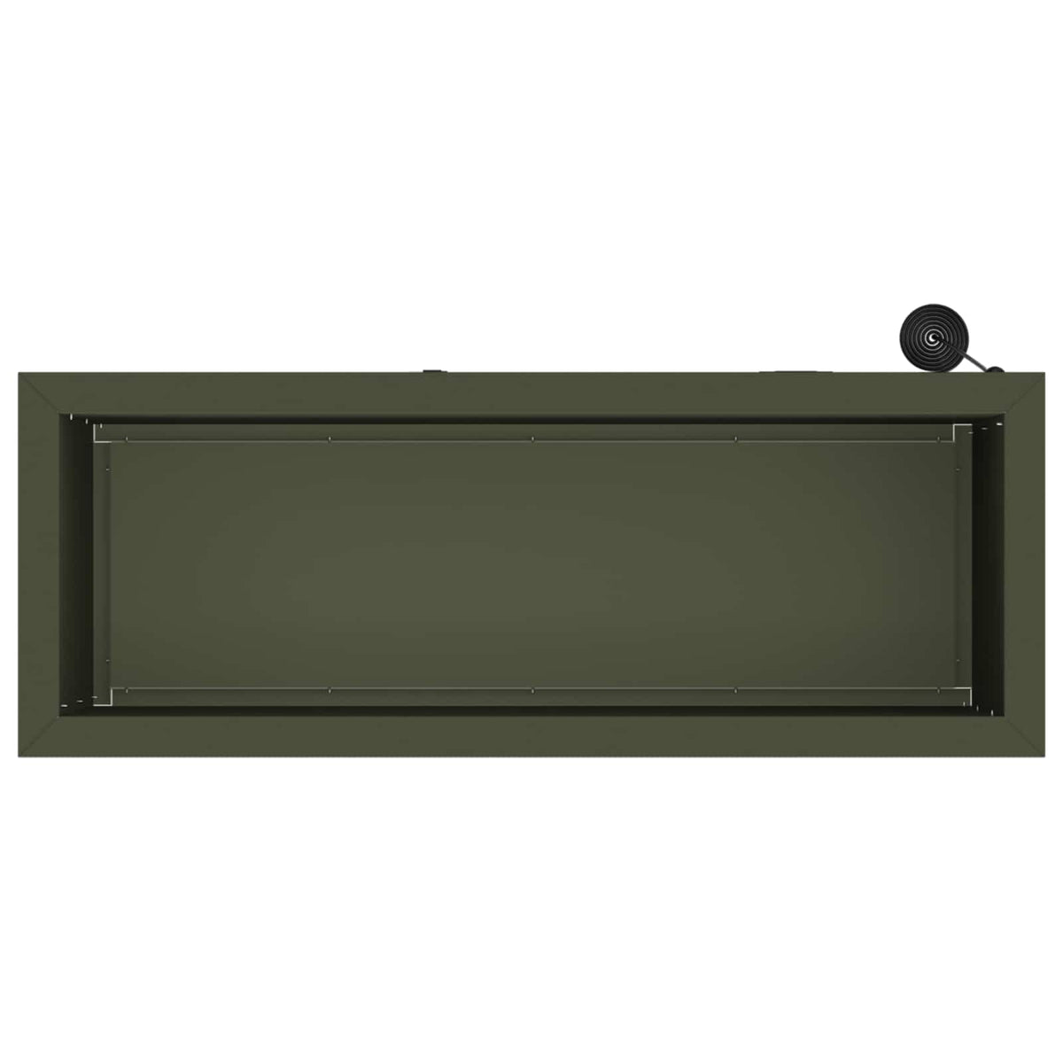 Sodo vazonas su LED 2 vnt. Alyvuogių žalia 30 x 80 x 30 cm