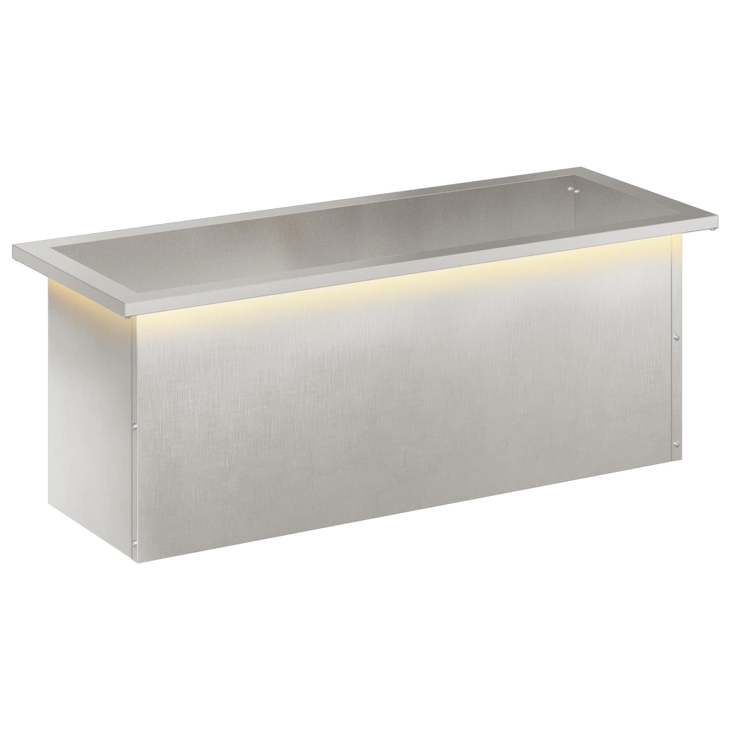 Sodo vazonas su LED Sidabrinė 30 x 80 x 30 cm