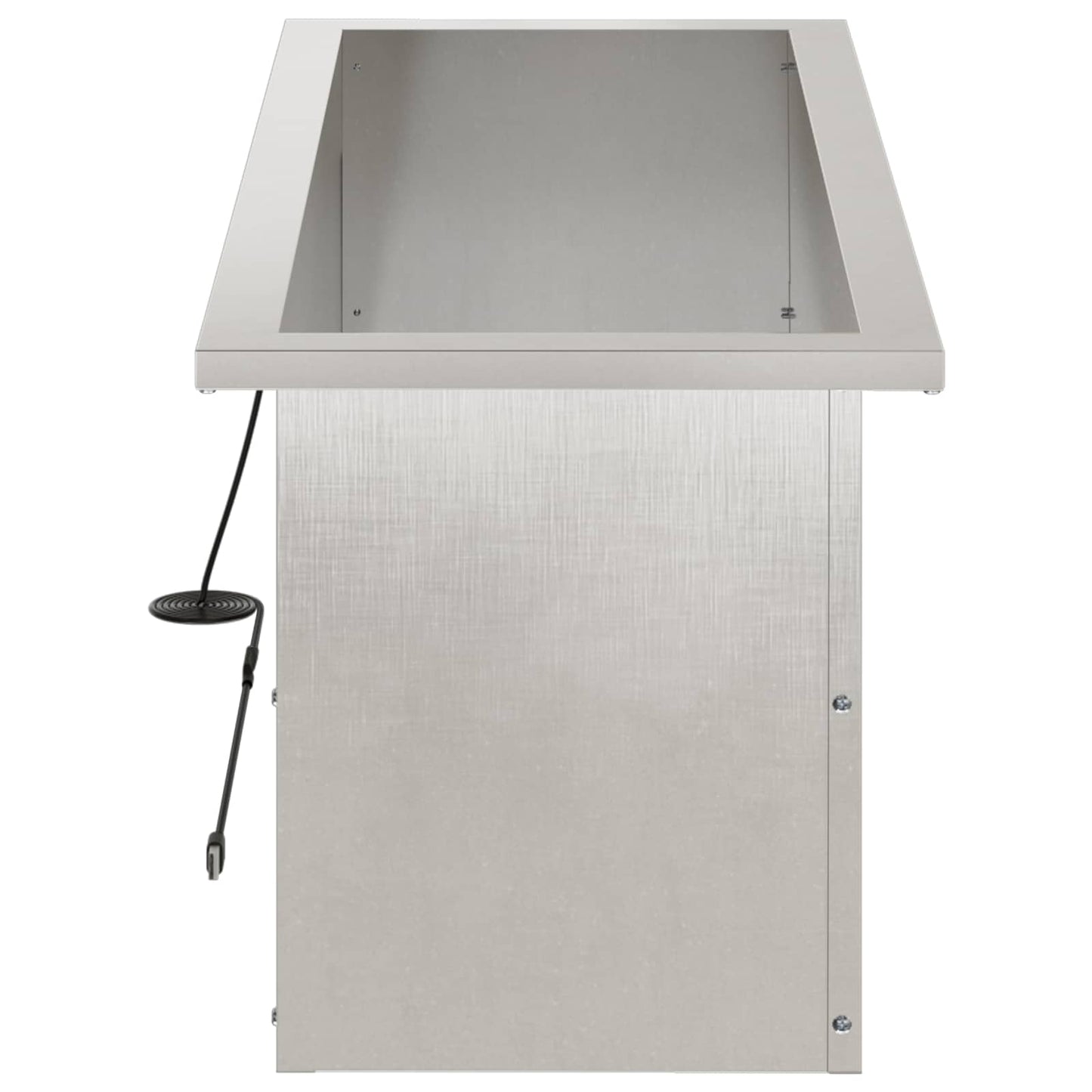 Sodo vazonas su LED Sidabrinė 30 x 80 x 30 cm