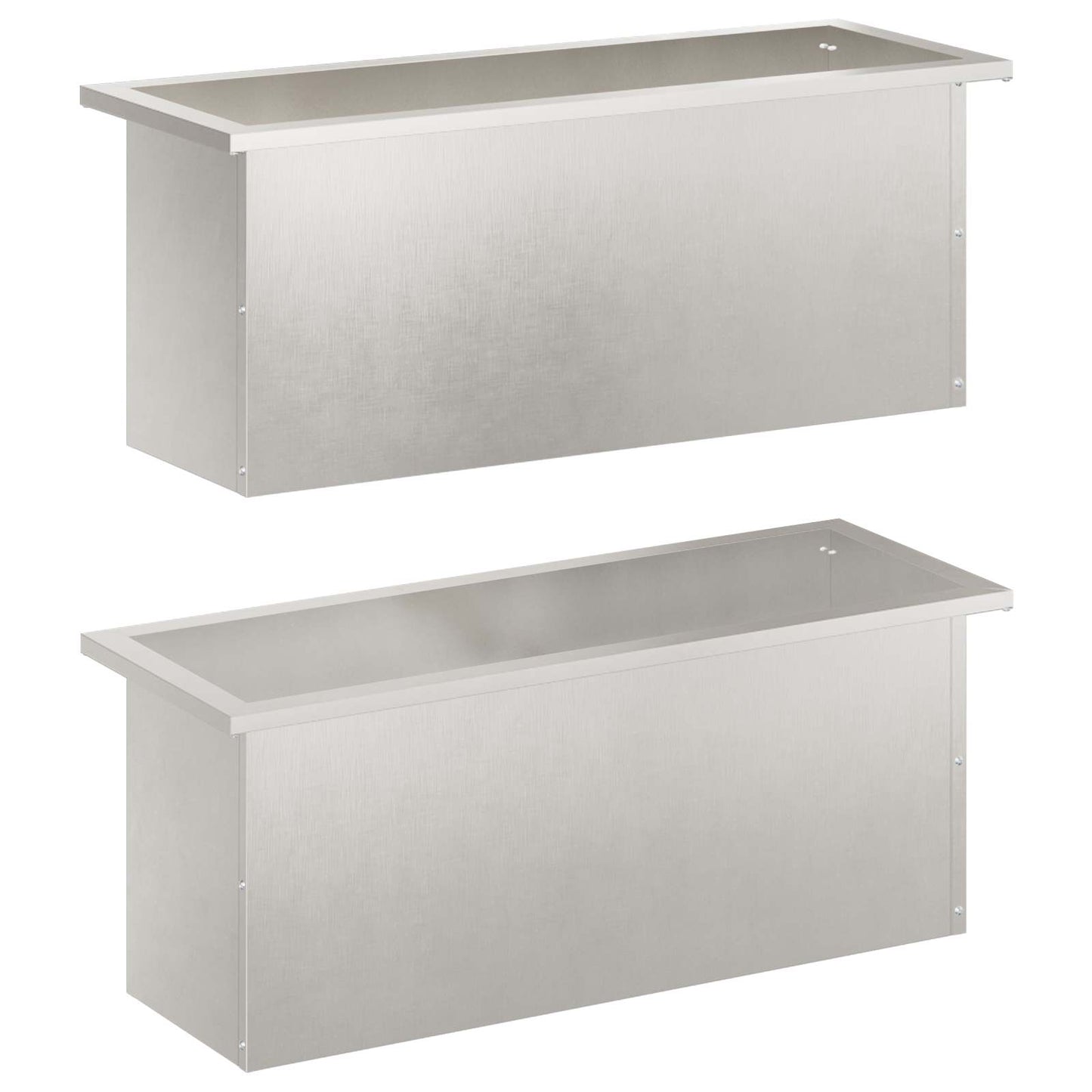 Sodo vazonas su LED 2 vnt. Sidabrinė 30 x 80 x 30 cm