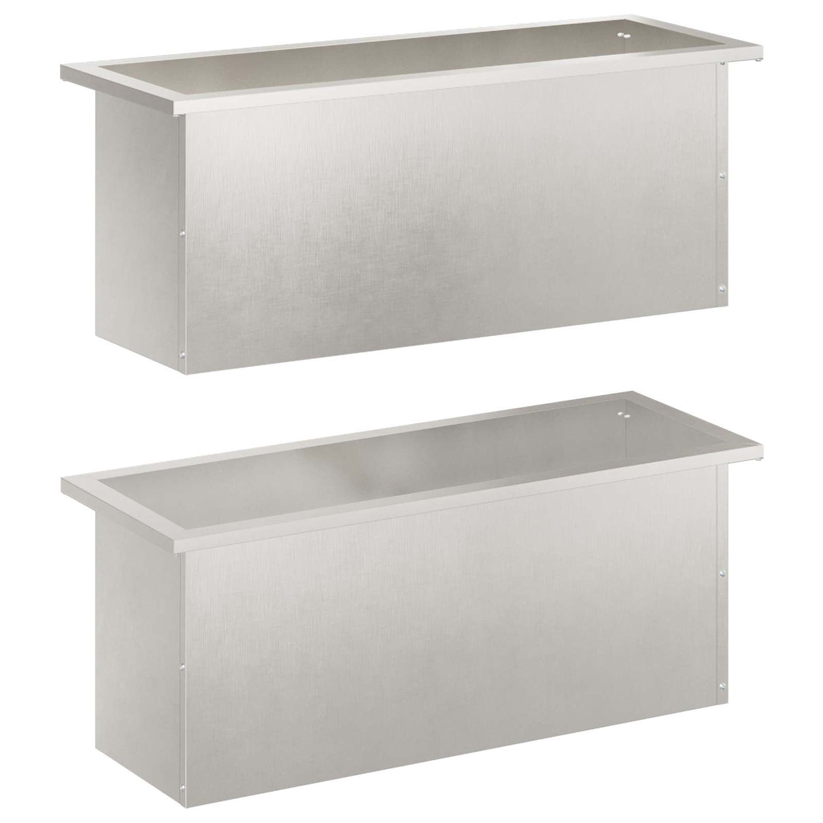 Sodo vazonas su LED 2 vnt. Sidabrinė 30 x 80 x 30 cm