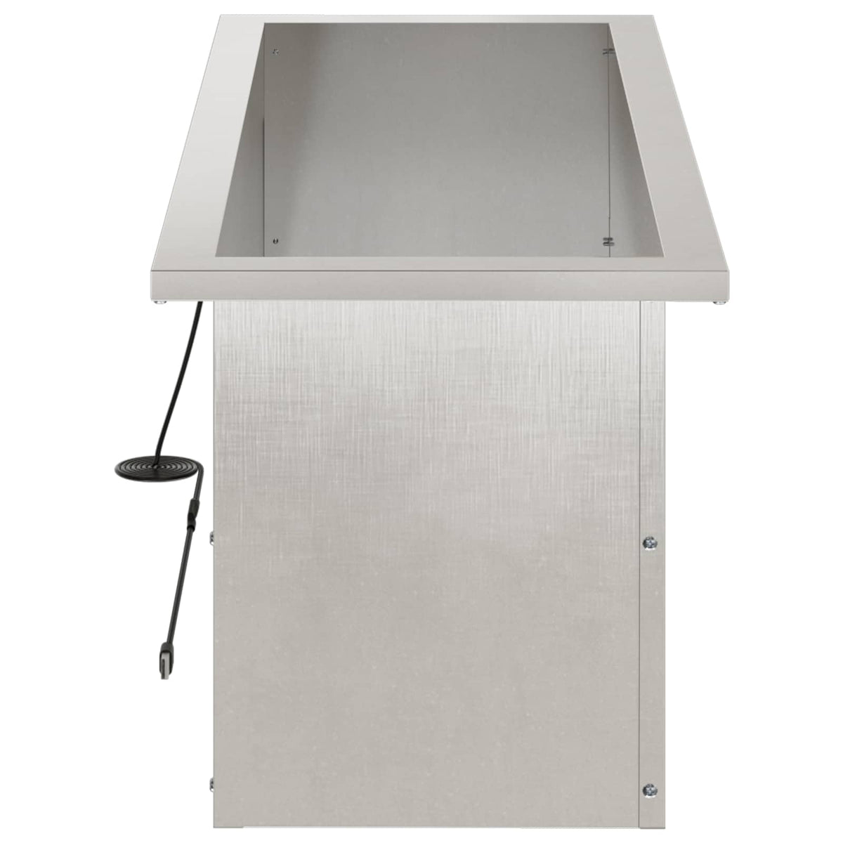 Sodo vazonas su LED 2 vnt. Sidabrinė 30 x 80 x 30 cm