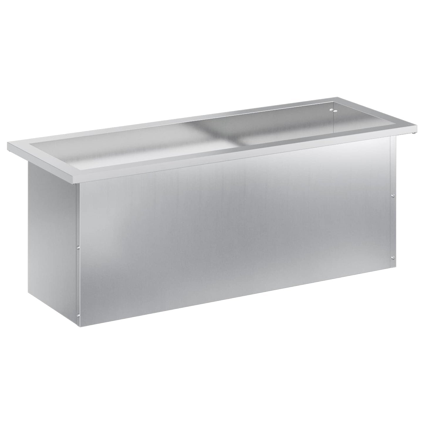 Sodo vazonas su LED Sidabrinė 30 x 80 x 30 cm