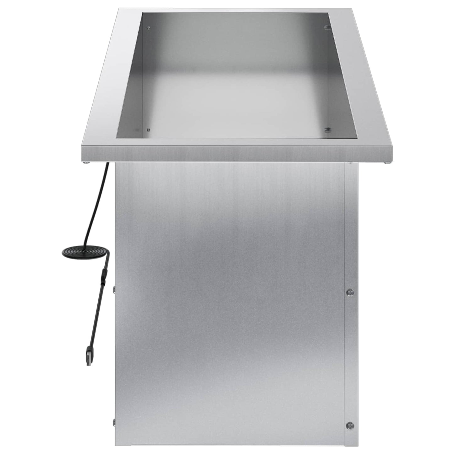Sodo vazonas su LED Sidabrinė 30 x 80 x 30 cm