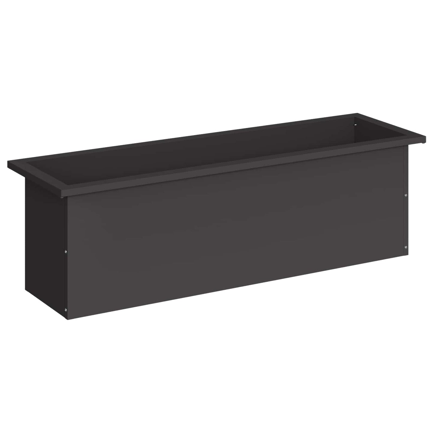 Sodo vazonas su LED Juoda 30 x 100 x 30 cm Plienas