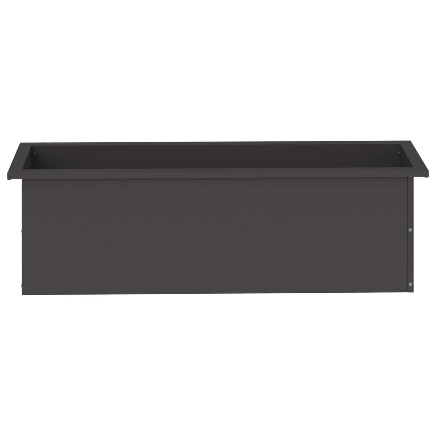 Sodo vazonas su LED 2 vnt. Juoda 30 x 100 x 30 cm Plienas